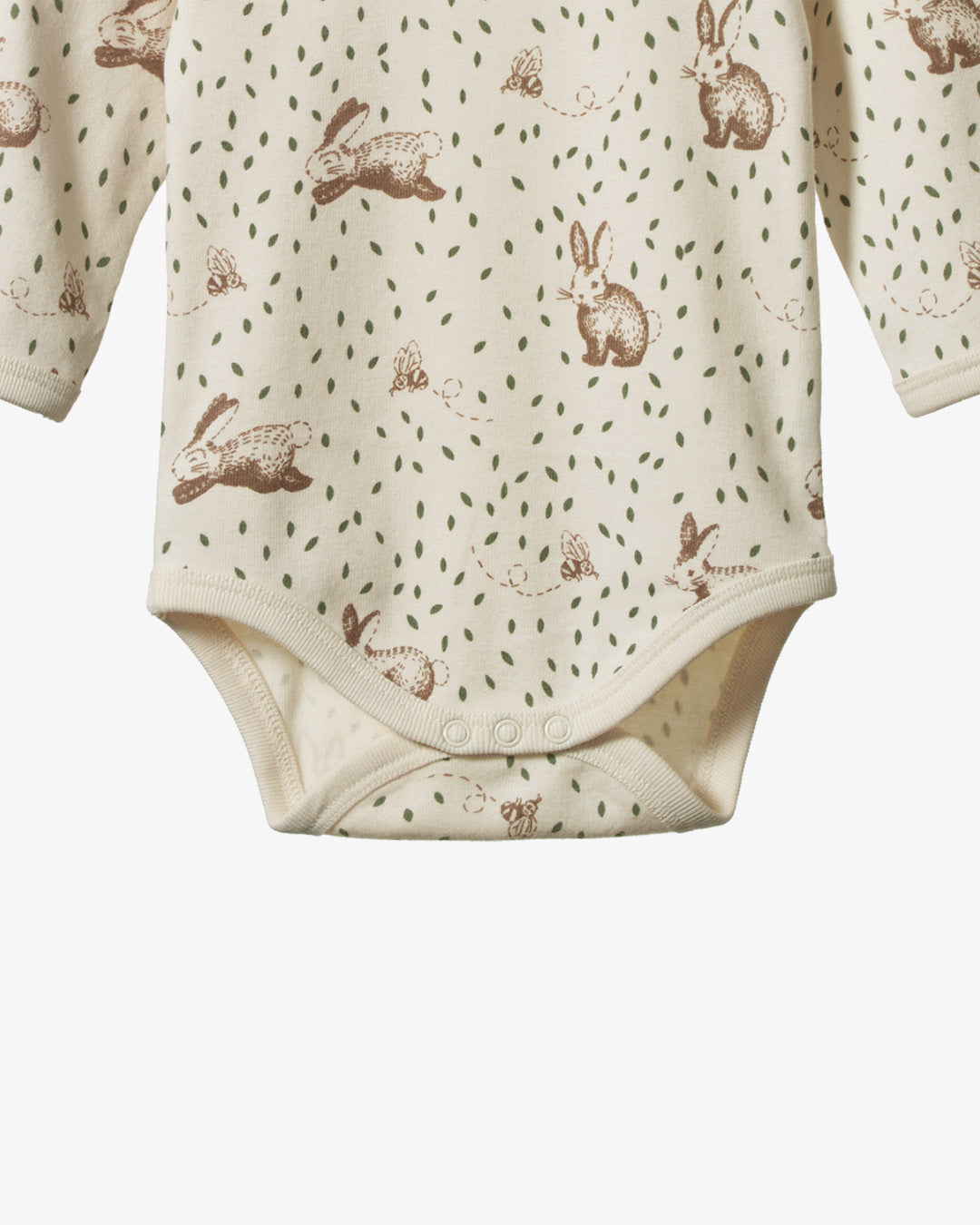 Nature Baby Long Sleeve Bodysuit Rabbity Print