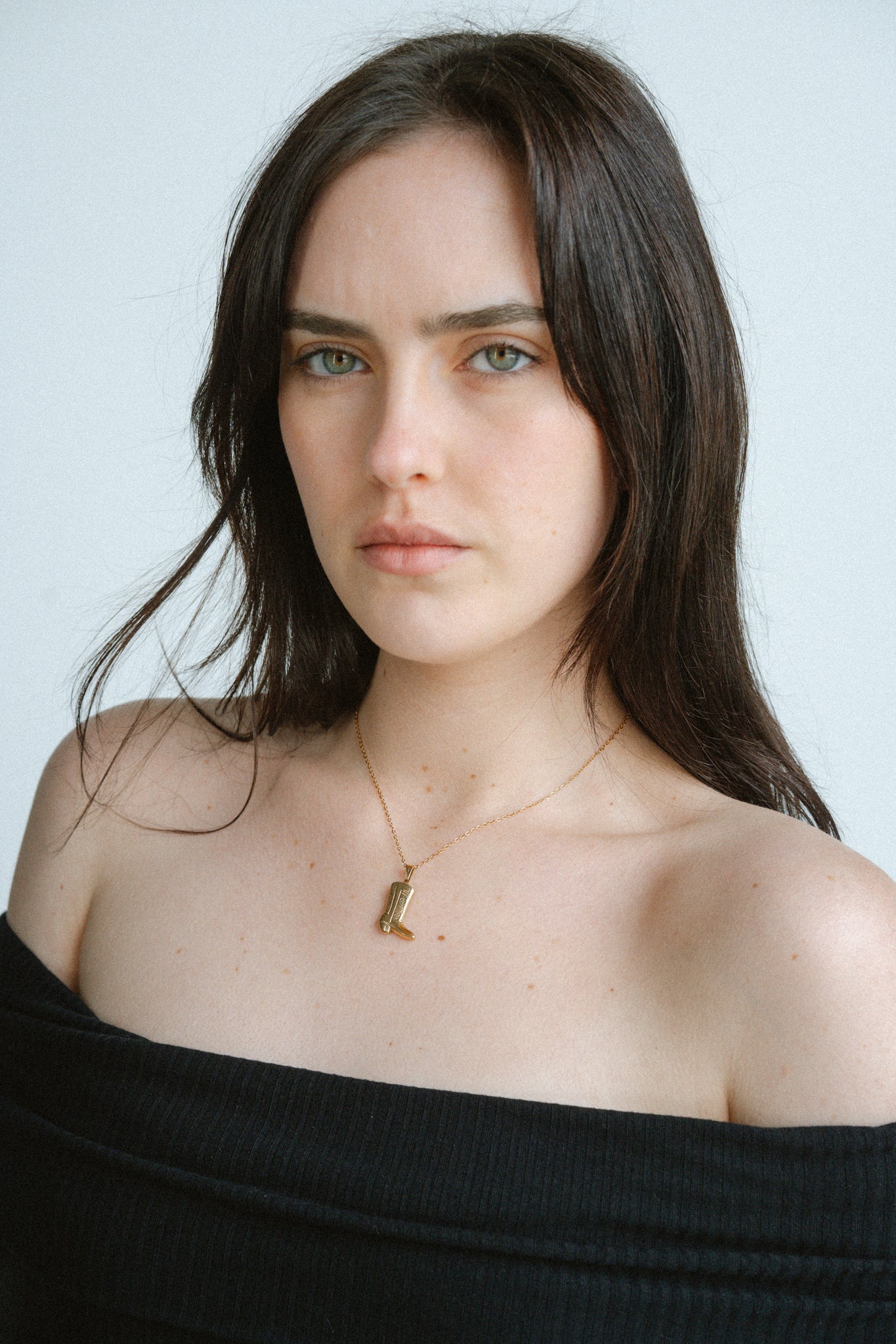 Castel & Co Cowboy Boot Necklace Gold