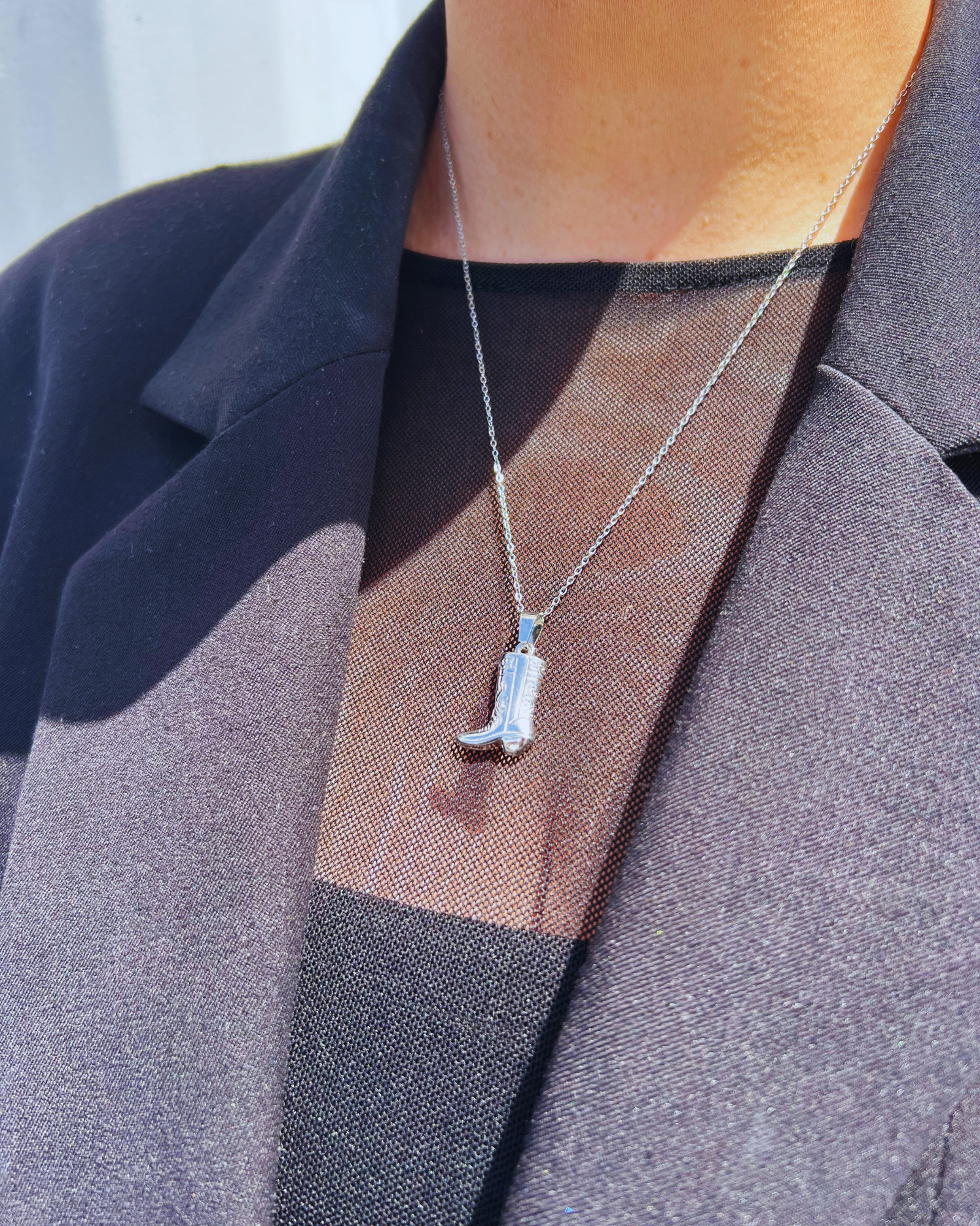 Castel & Co Cowboy Boot Silver