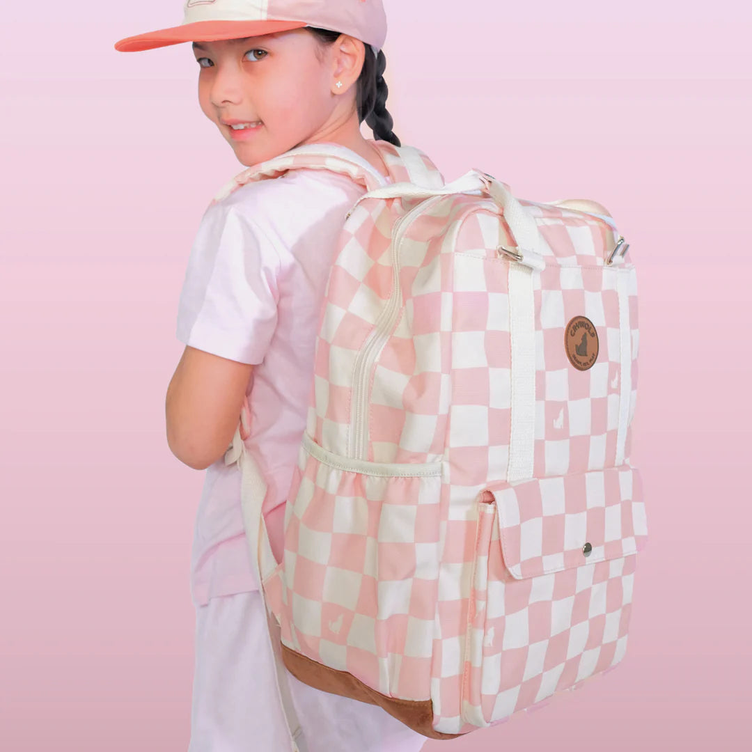 Crywolf Knapsack Pink Checks
