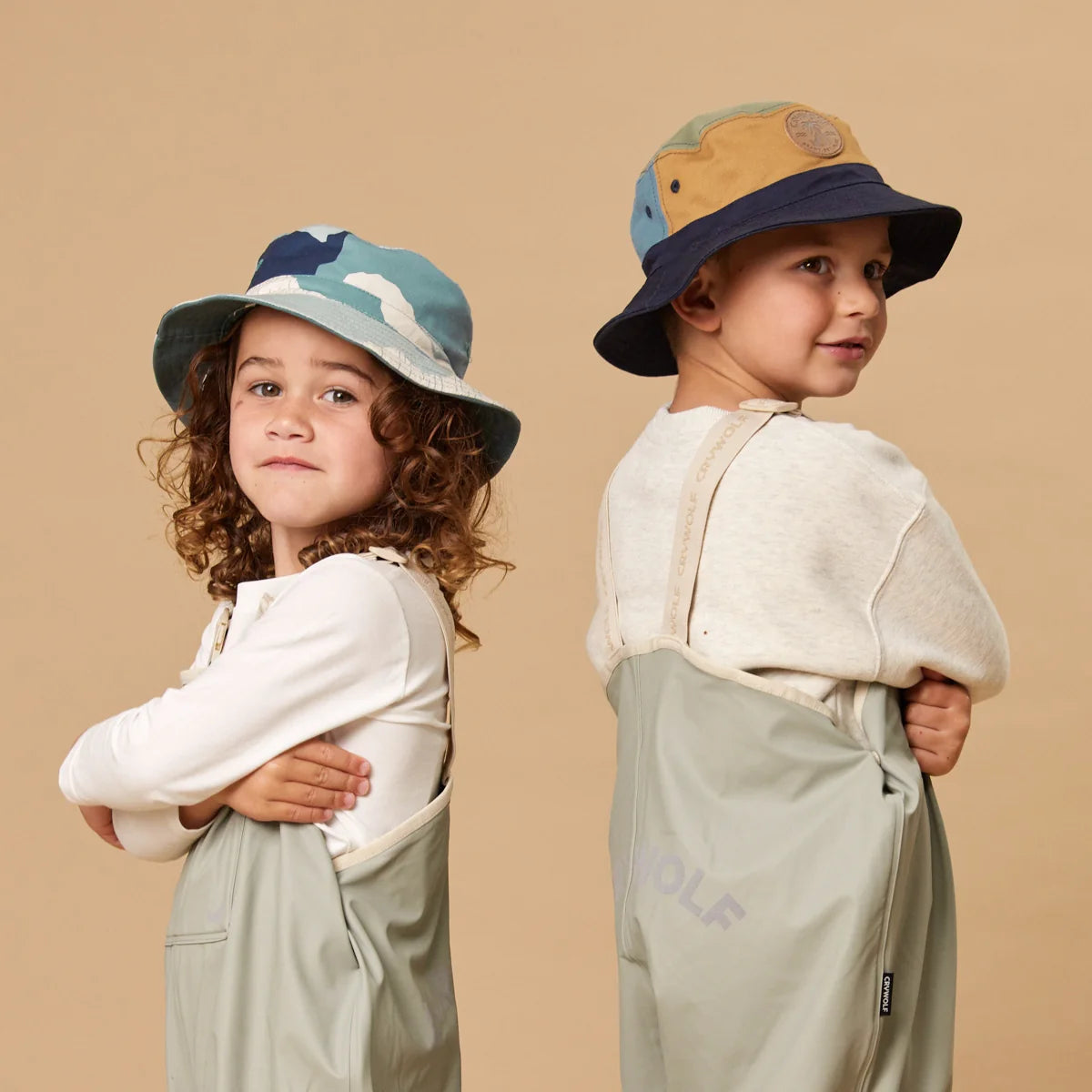 Crywolf Reversible Bucket Hat Indigo Colourblock