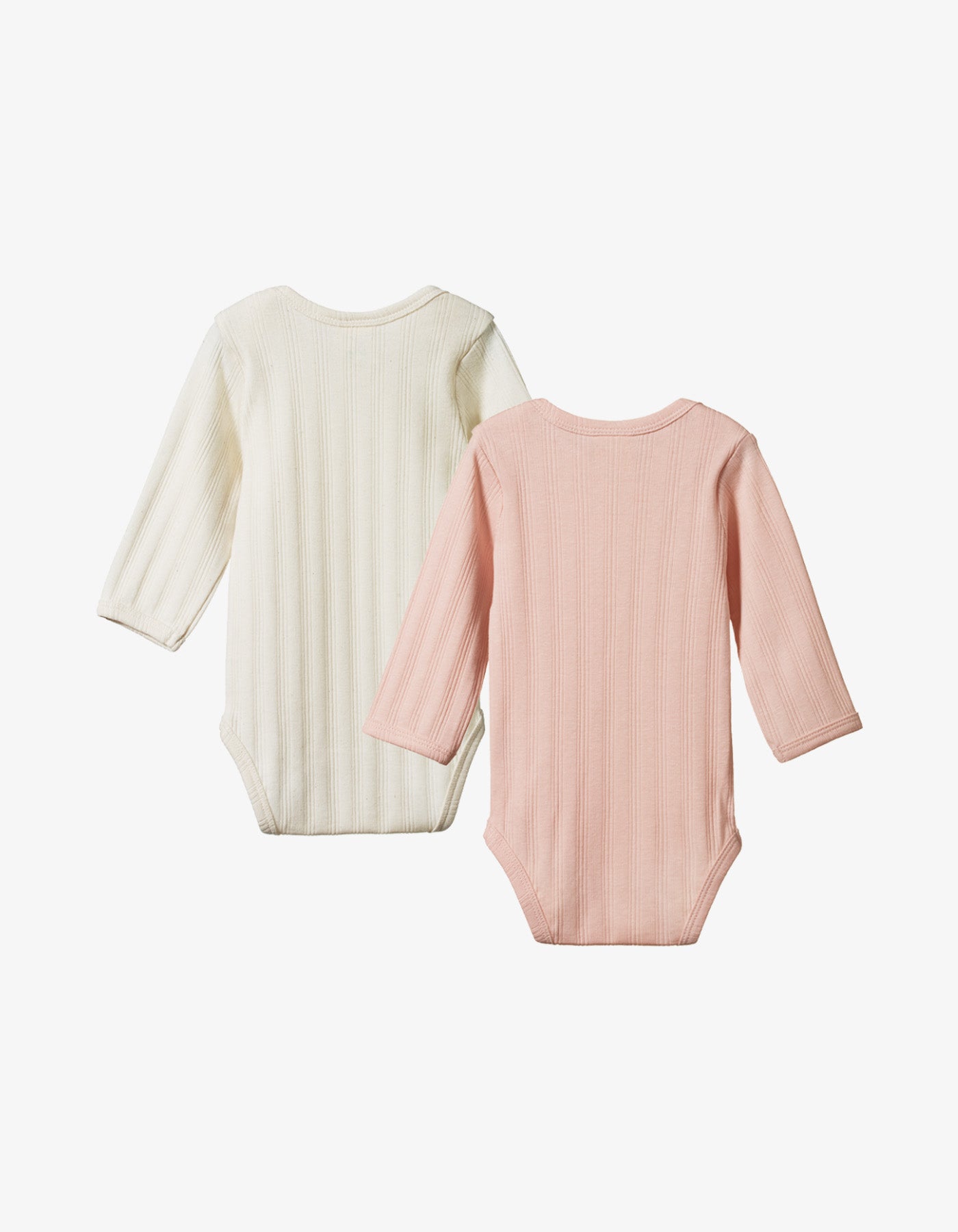 Nature baby Long Sleeve Derby 2 Pack Nat/Rose Bud
