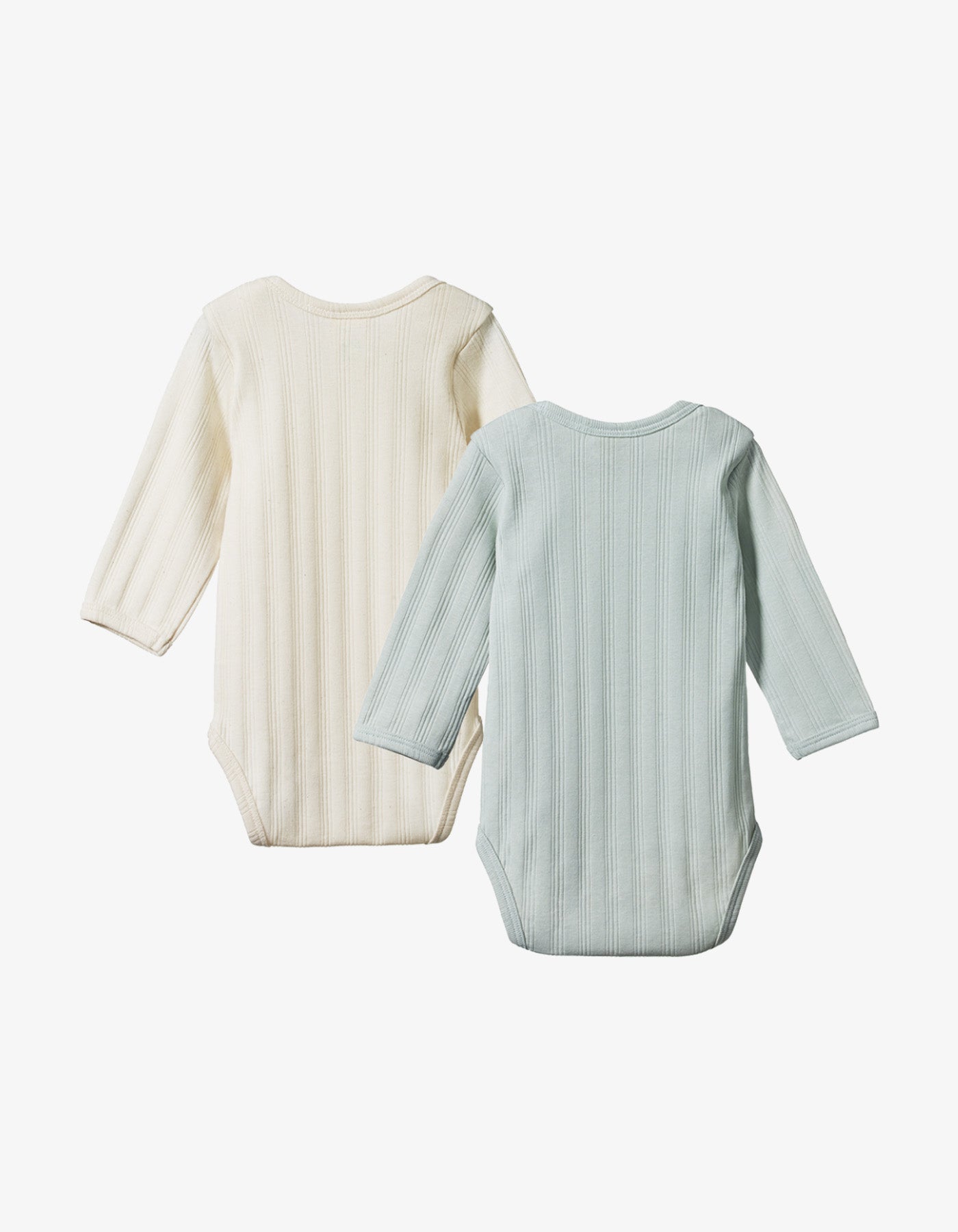 Nature Baby Long Sleeve Derby 2 Pack Natural /Sea