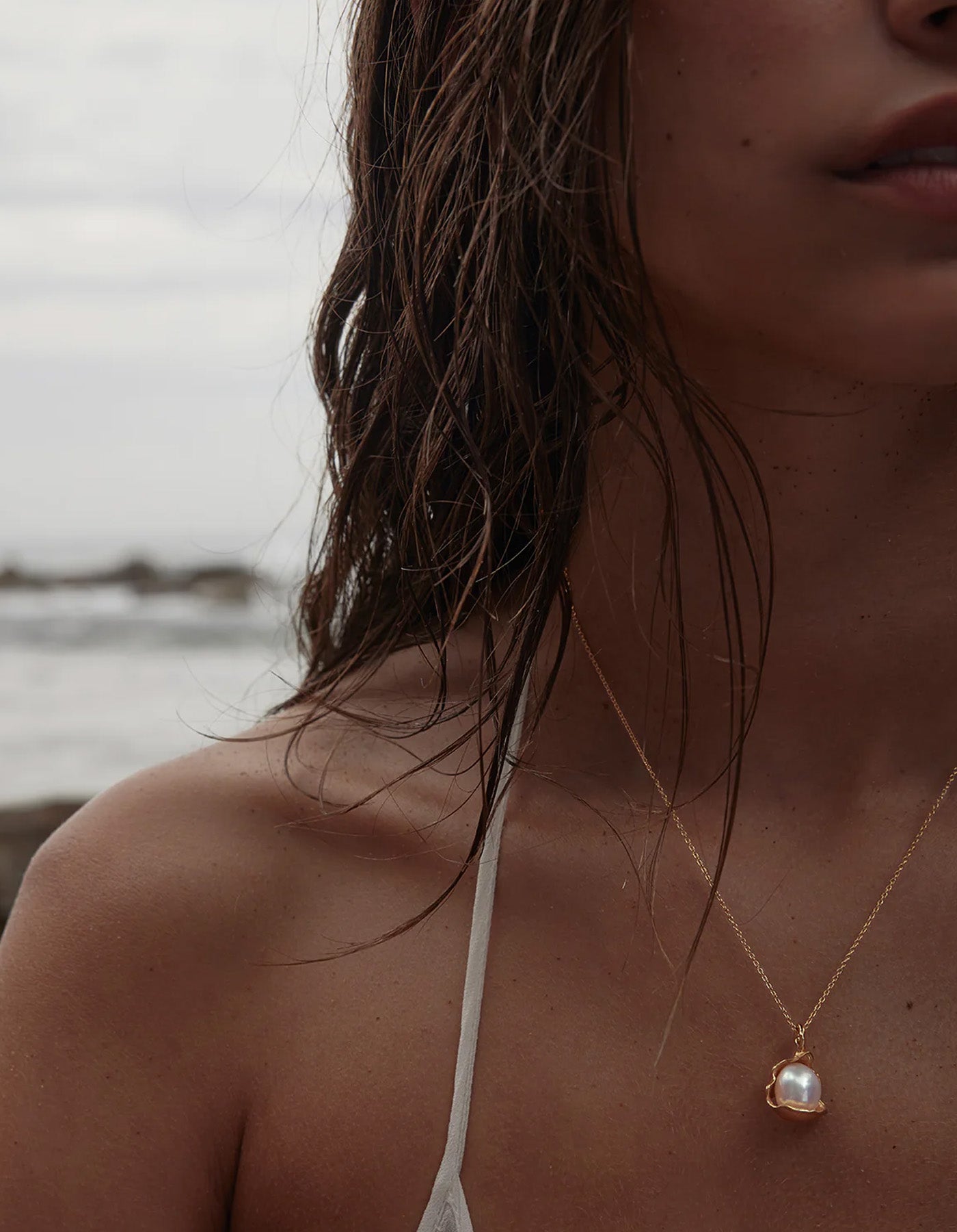 By Charlotte A Place To Dream Pearl Necklace Gold Vermeil