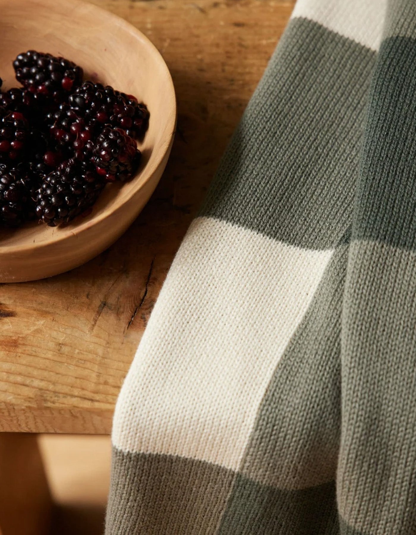 Nature Baby Dune Blanket Thyme Check Organic Cotton