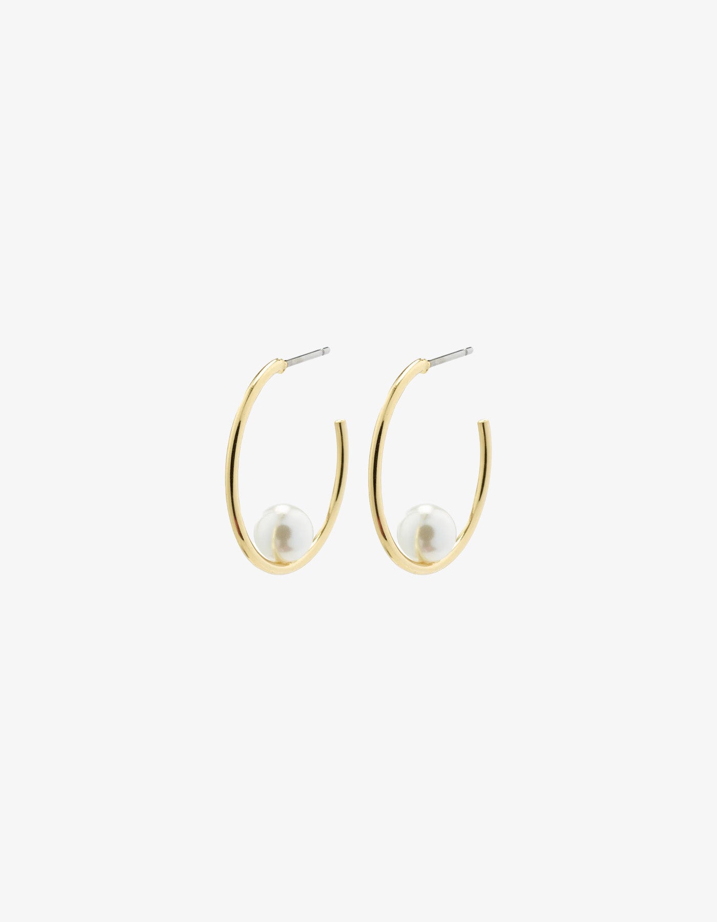 Pilgrim Eline Earrings - Gold Plated White