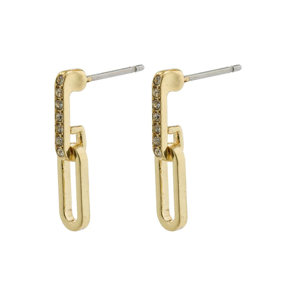 Pilgrim Elise Earrings - Gold Crystal