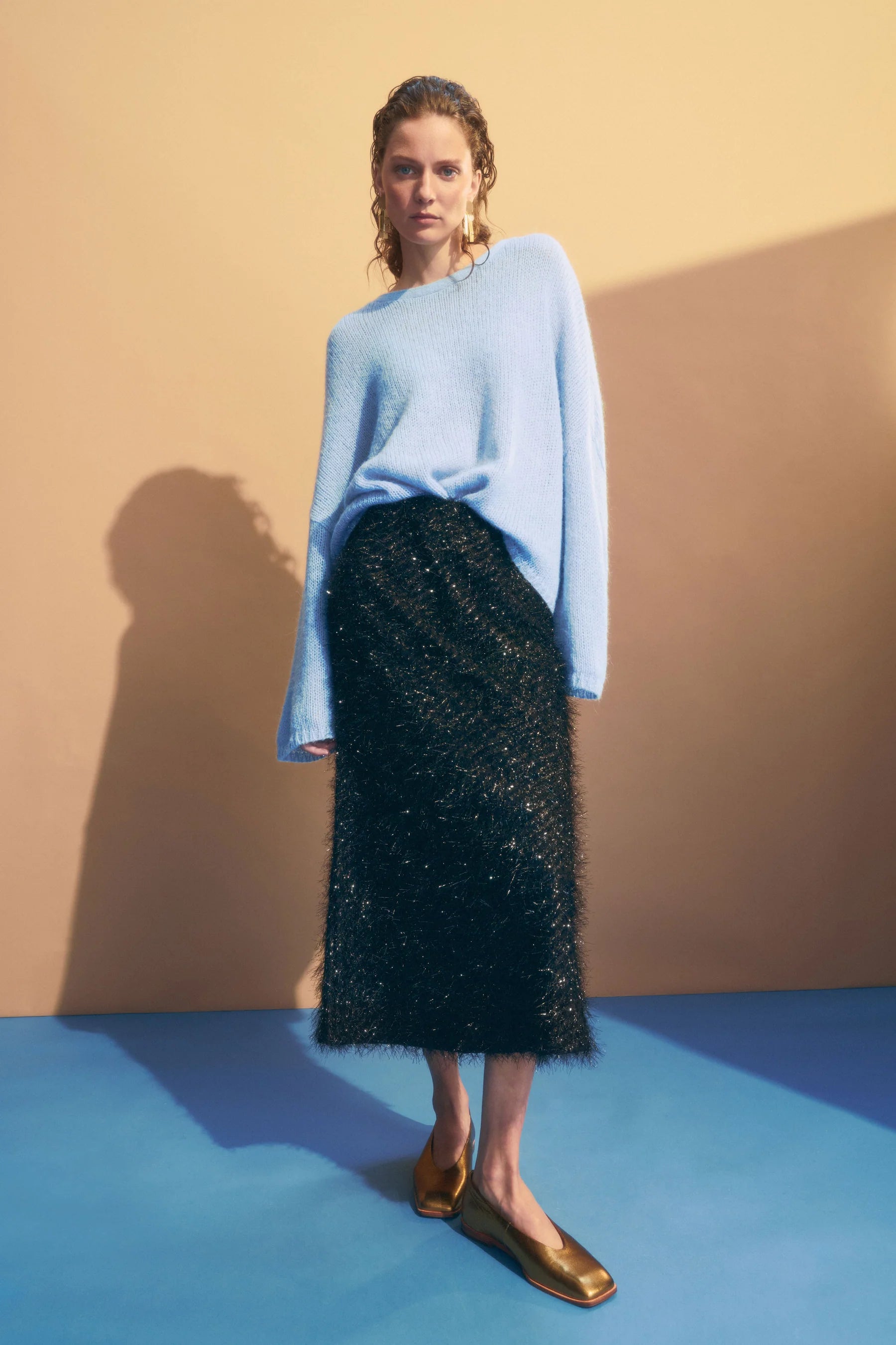 Elk Agna Sweater Pearl Blue