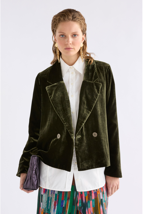 Elk Suuri Double Breasted Blazer Deep Olive