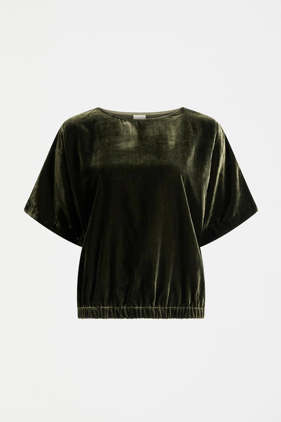 Elk Suuri Gathered Top Deep Olive