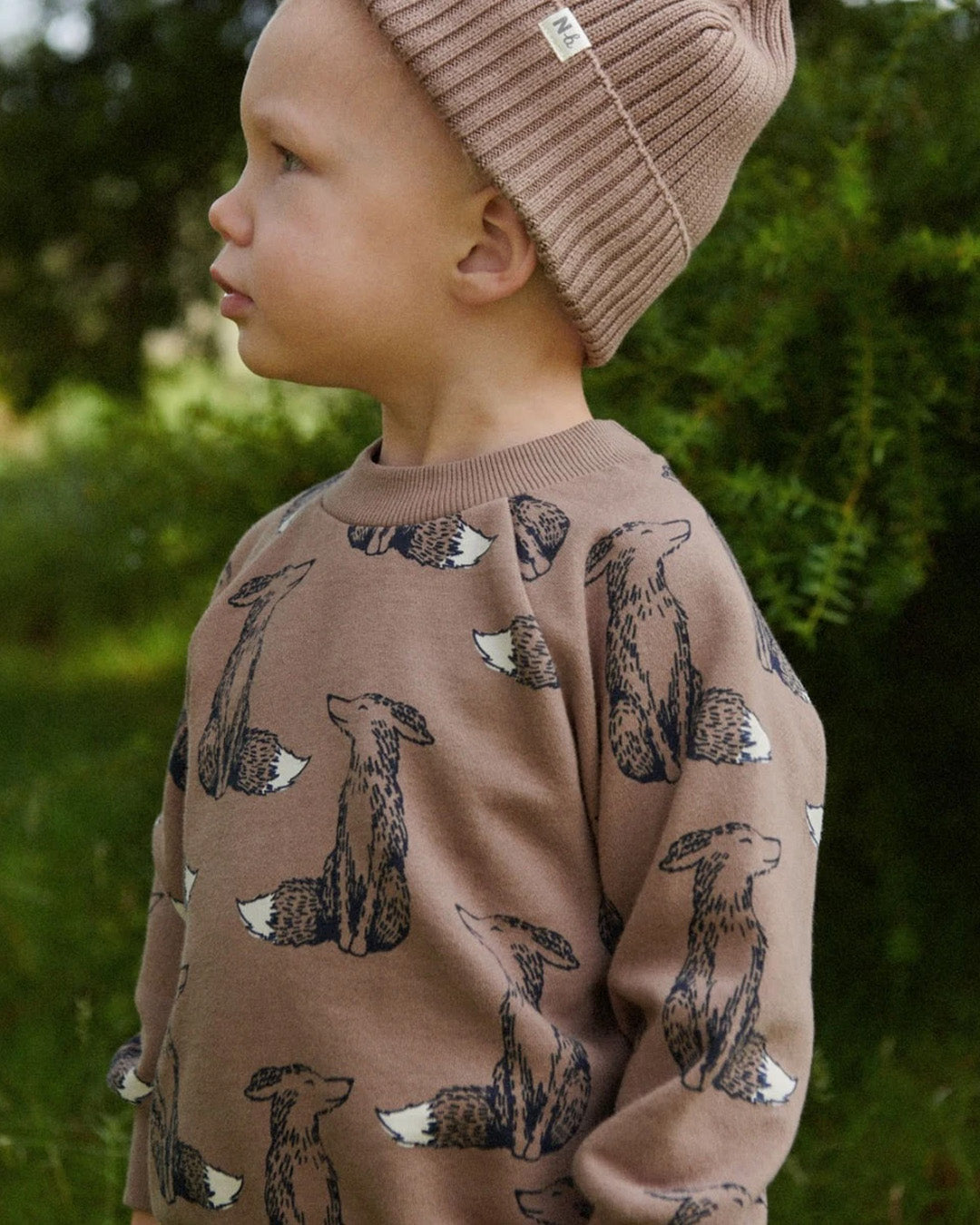 Nature Baby Emerson Sweater Foxy Cub Print