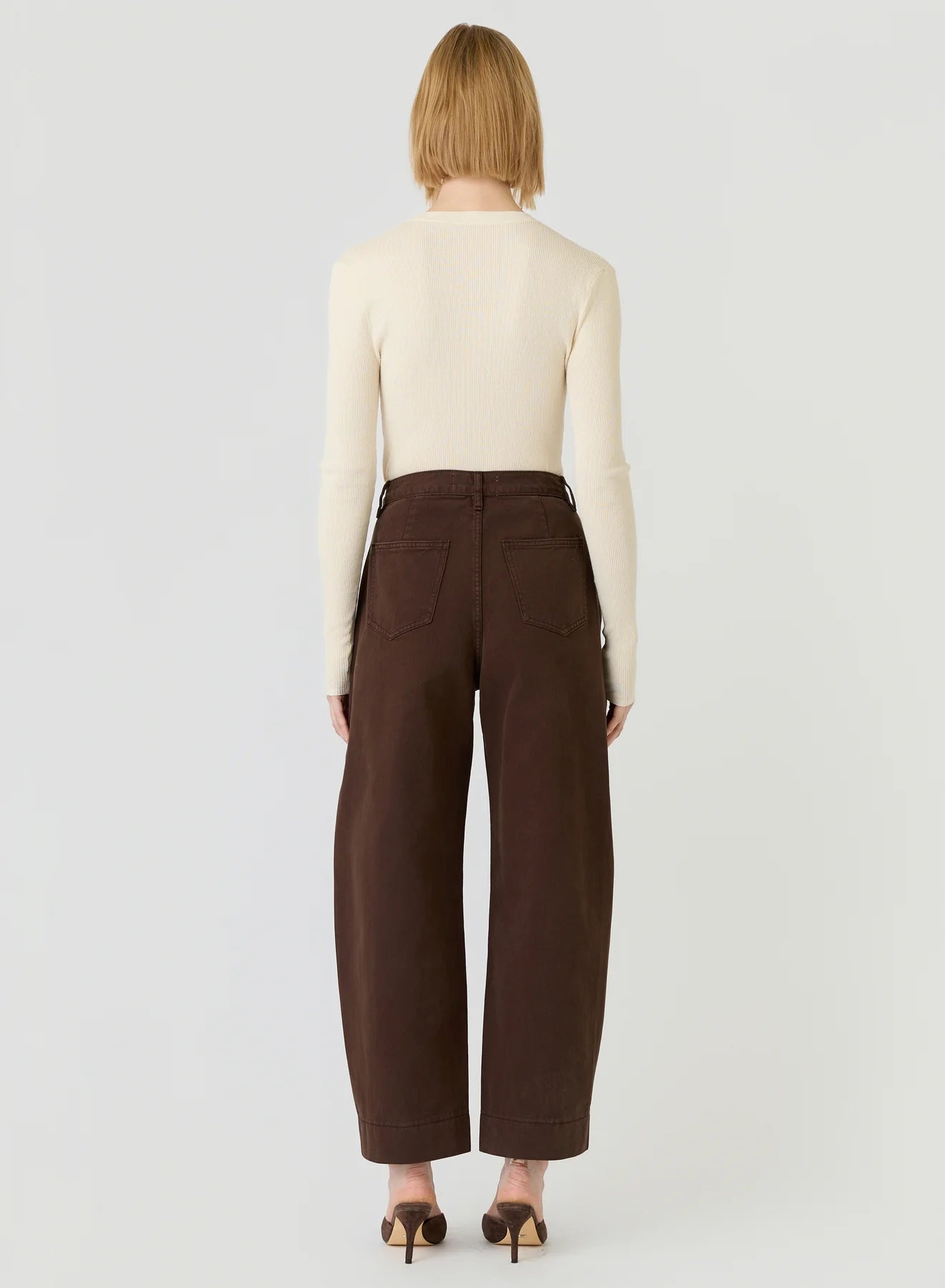 Esmaee Mayfair Barrel Jean Espresso Denim