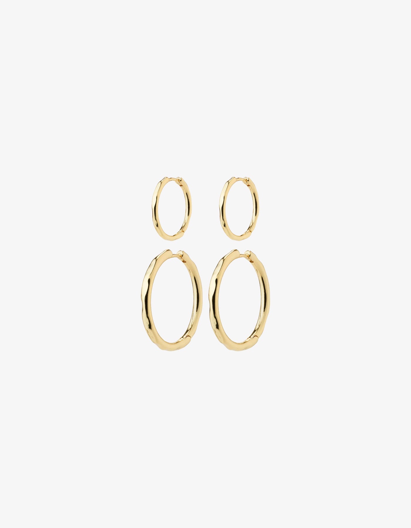 Pilgrim Eve Hoop Earrings 2-In-1 Set - Gold Plated