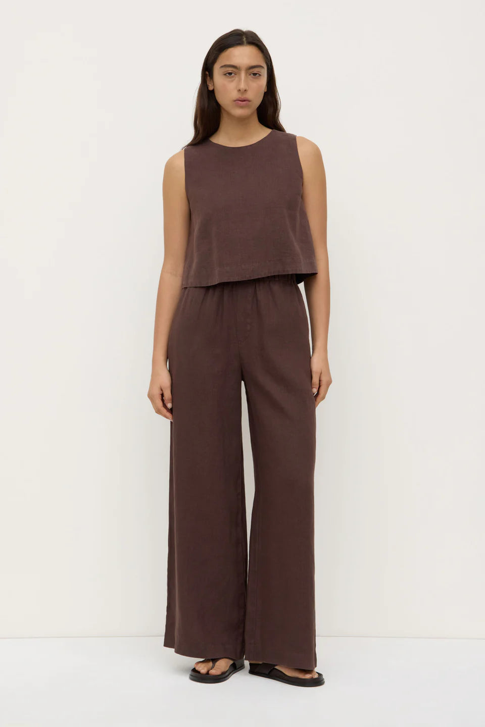 Assembly Label  Everyday Linen Pant - Ganache