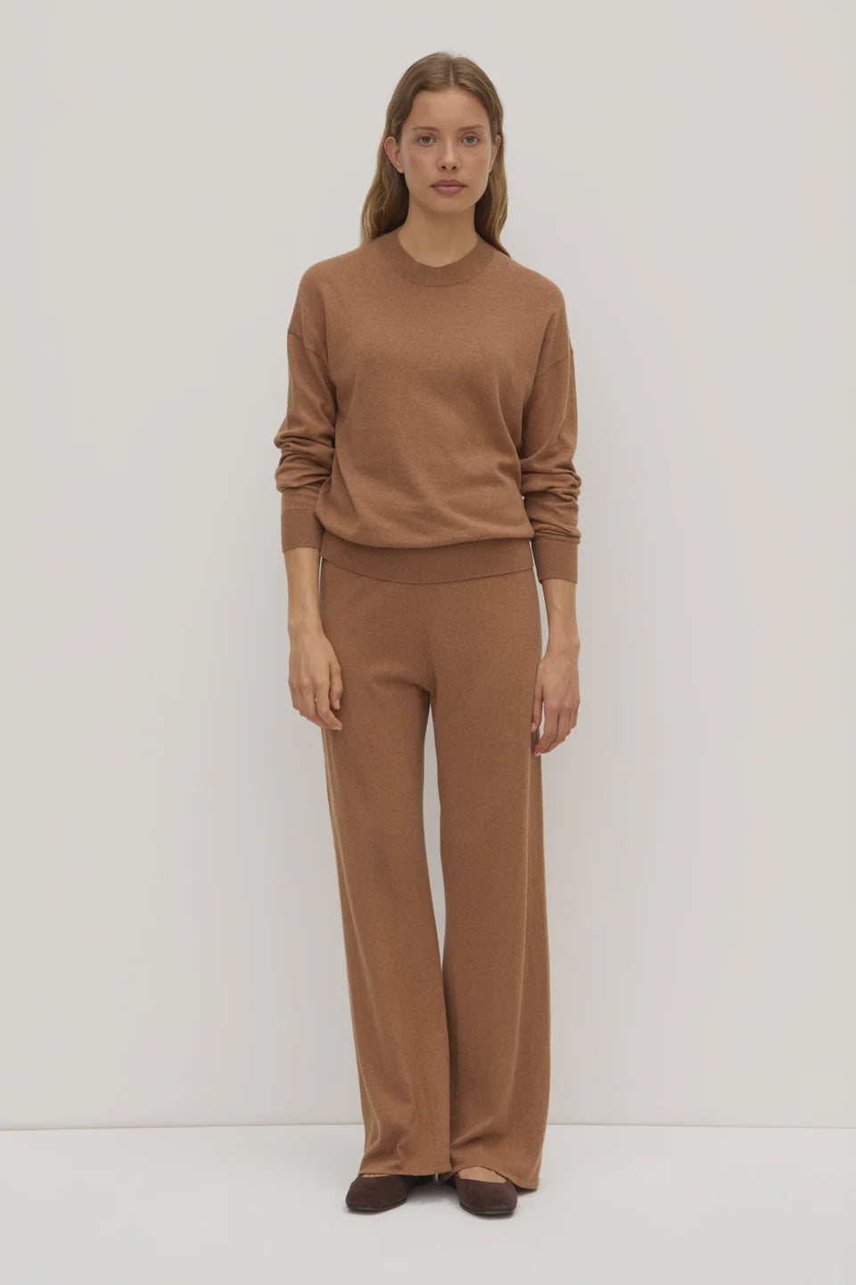 Assembly Label Cotton Cashmere Lounge Sweater Fawn