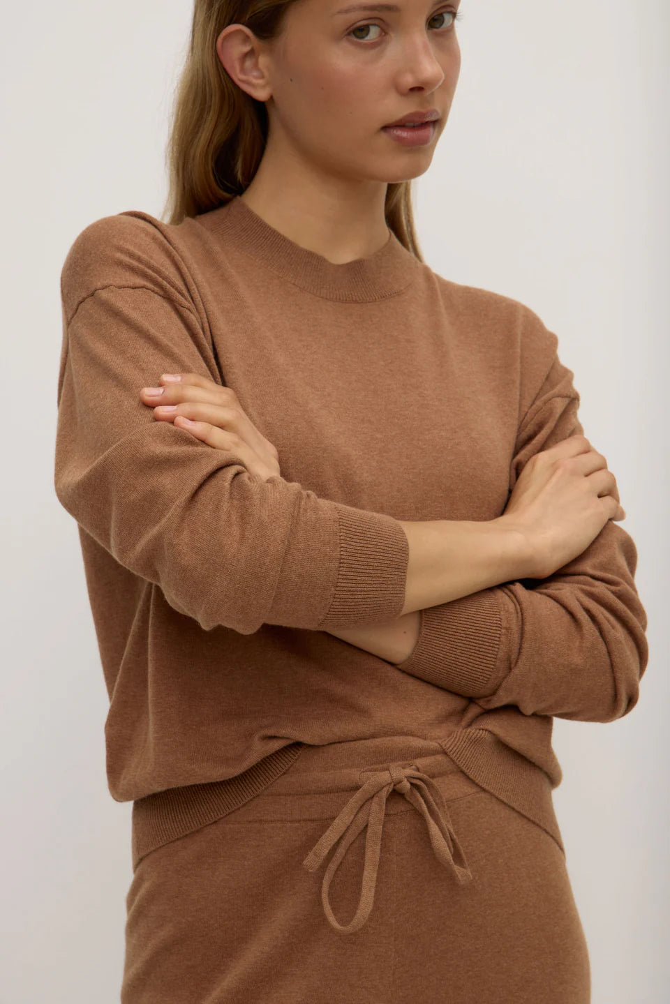 Assembly Label Cotton Cashmere Lounge Sweater Fawn