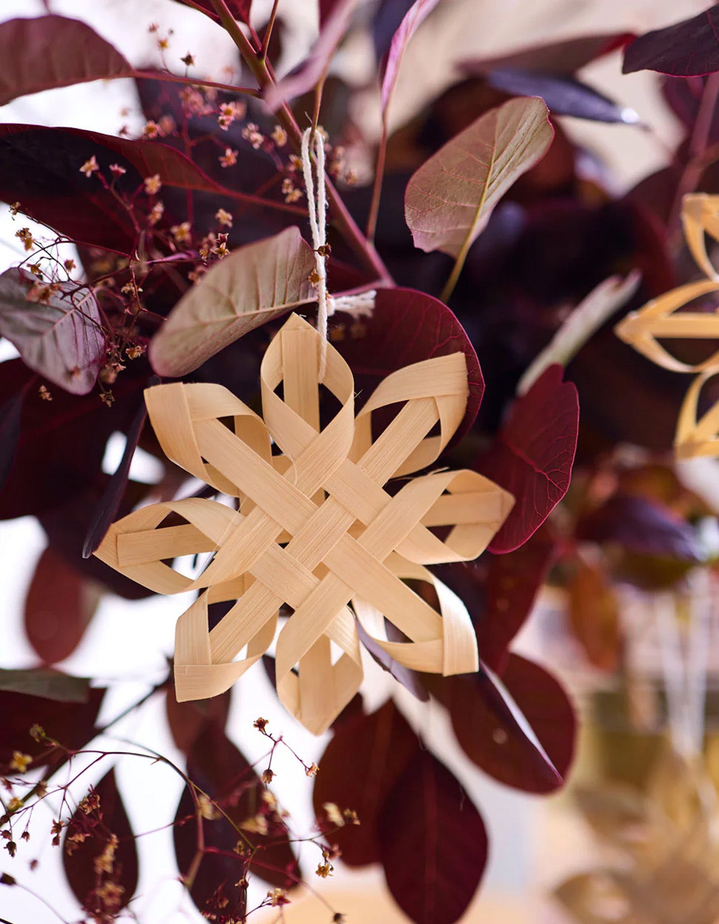 Robert Gordon Set Of 3 Woven Snowflake Decorations