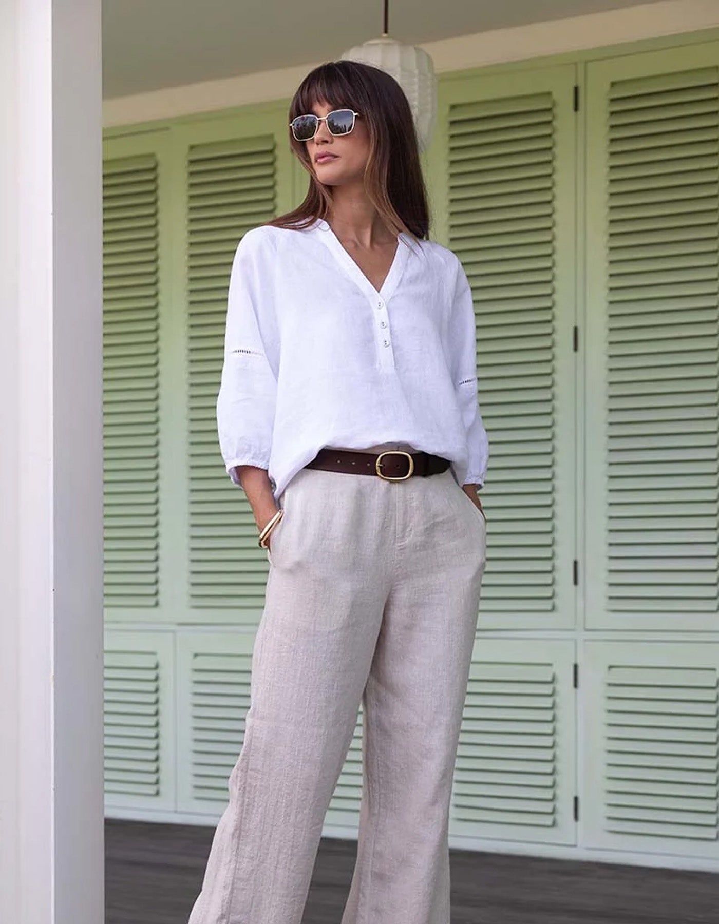 Humidity Fleetwood Linen Pants Natural