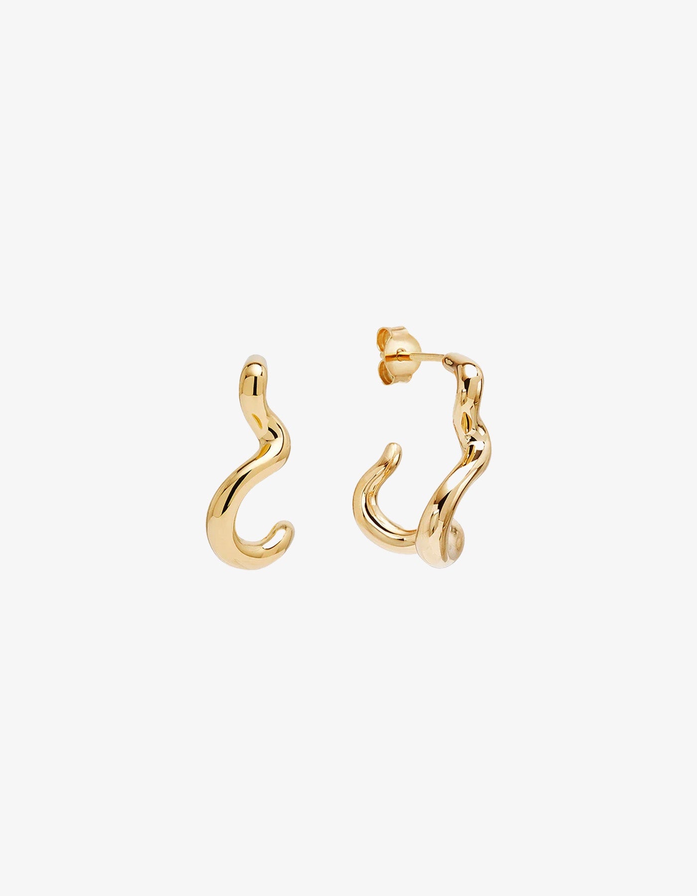 By Charlotte 18k Gold Vermeil Flow of Life Hoops