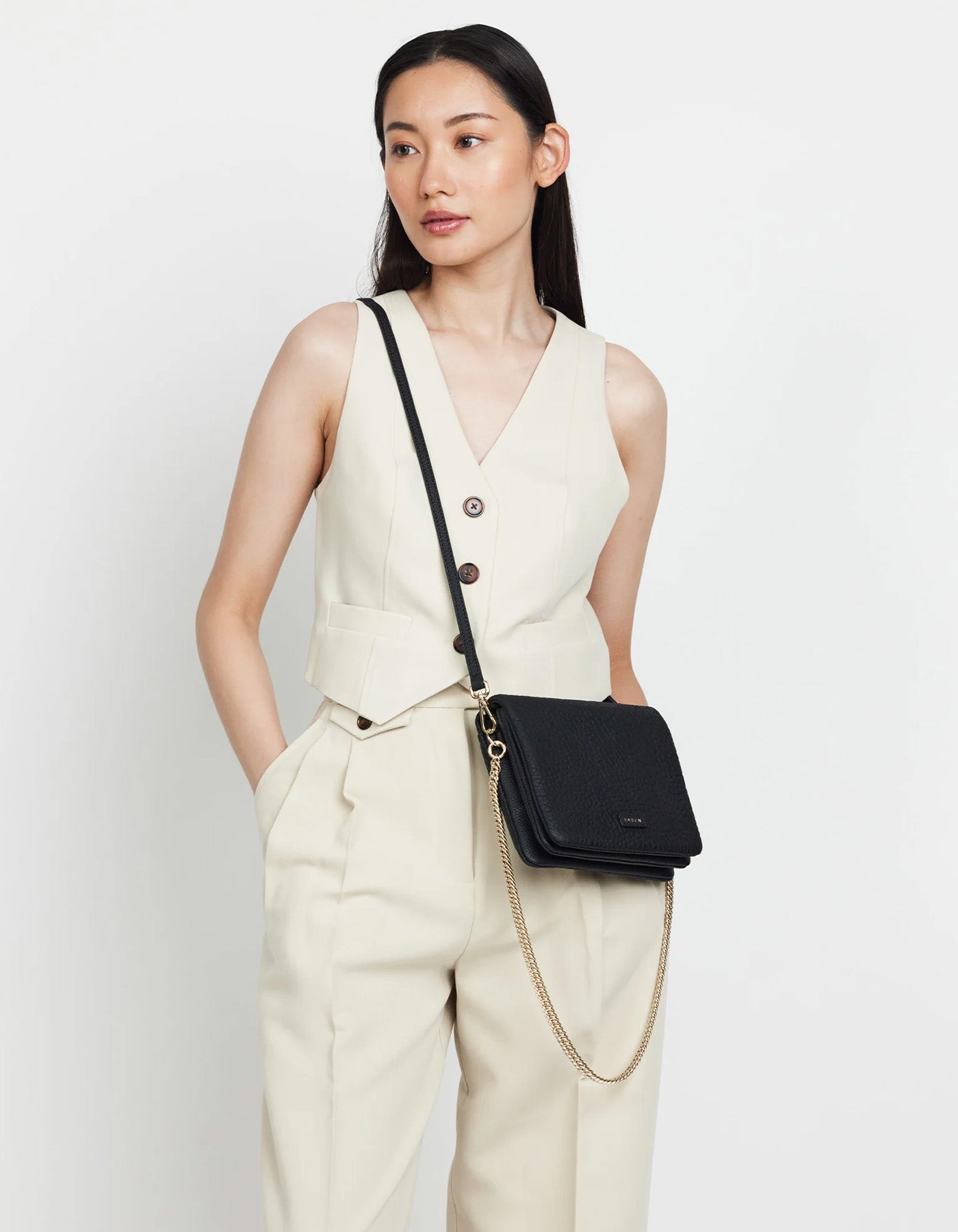 Saben Fox Crossbody Bag Black Bubble