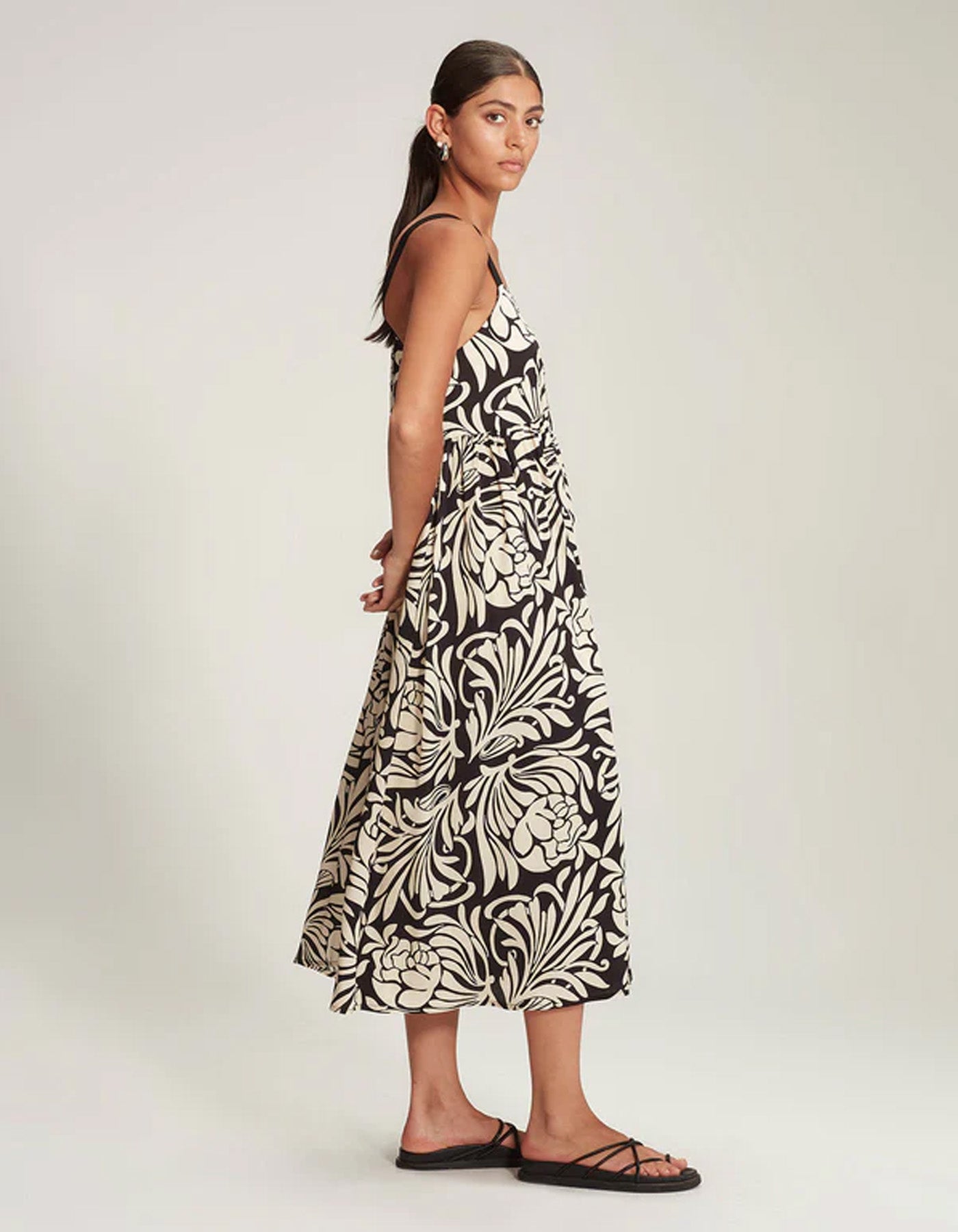 Sills Gabriel Print Dress Black/Ivory