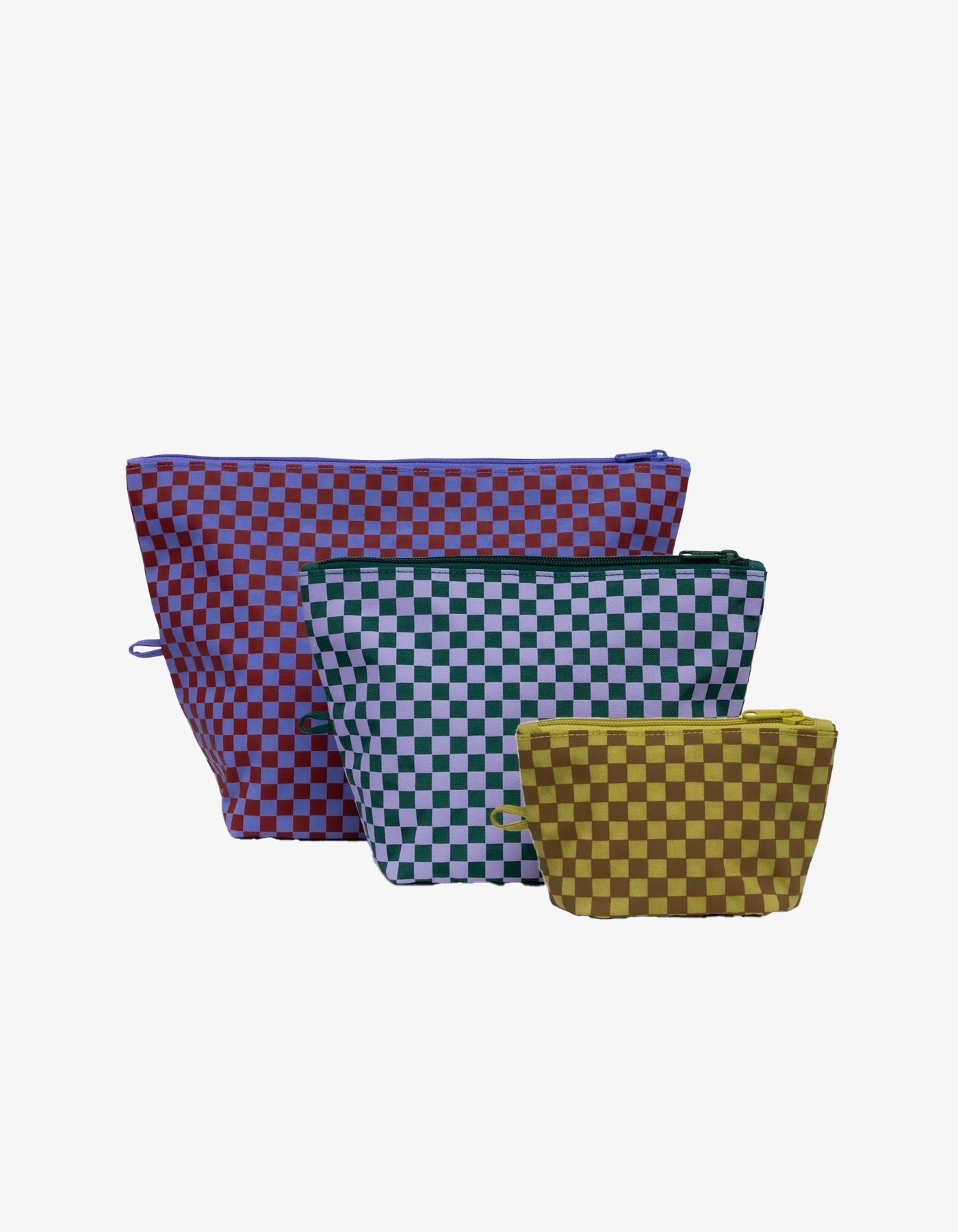 Baggu Go Pouch Set - Jewel Checks