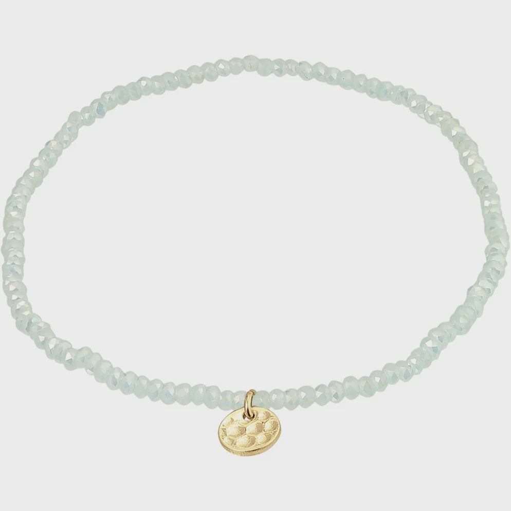 Pilgrim Indie Bracelet Green Gold Plated
