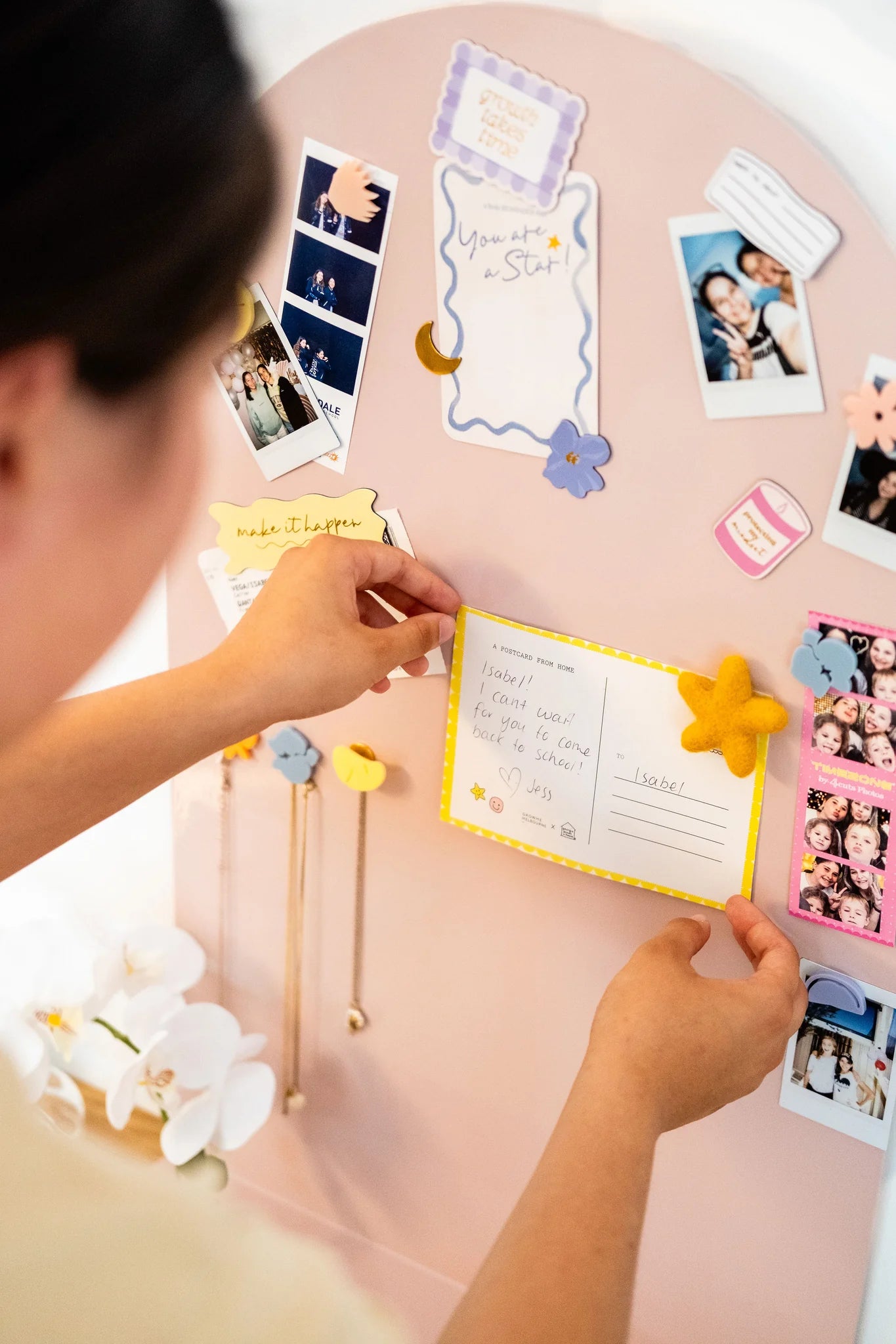 Growme Moodyboard Magnetic Board - Blush Pink