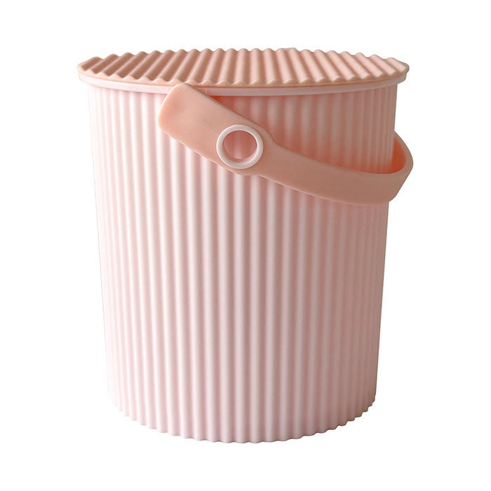 Hachiman Omnioutil Macaron Baby Bucket with Lid - Peach (0.7 Ltr)