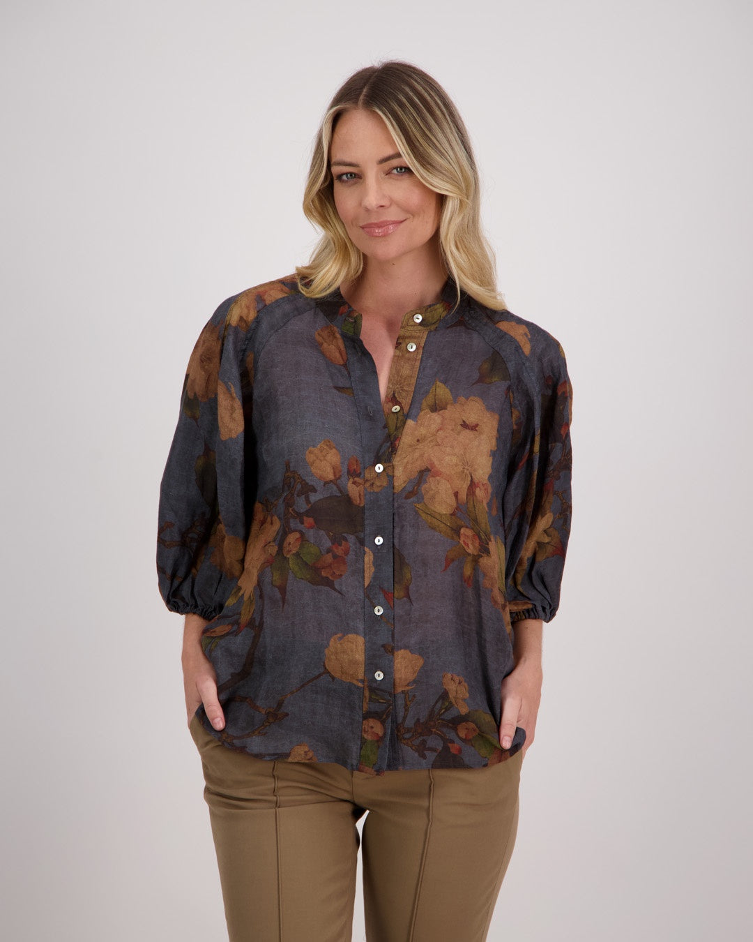 Briarwood Harlow Top Petrol Floral