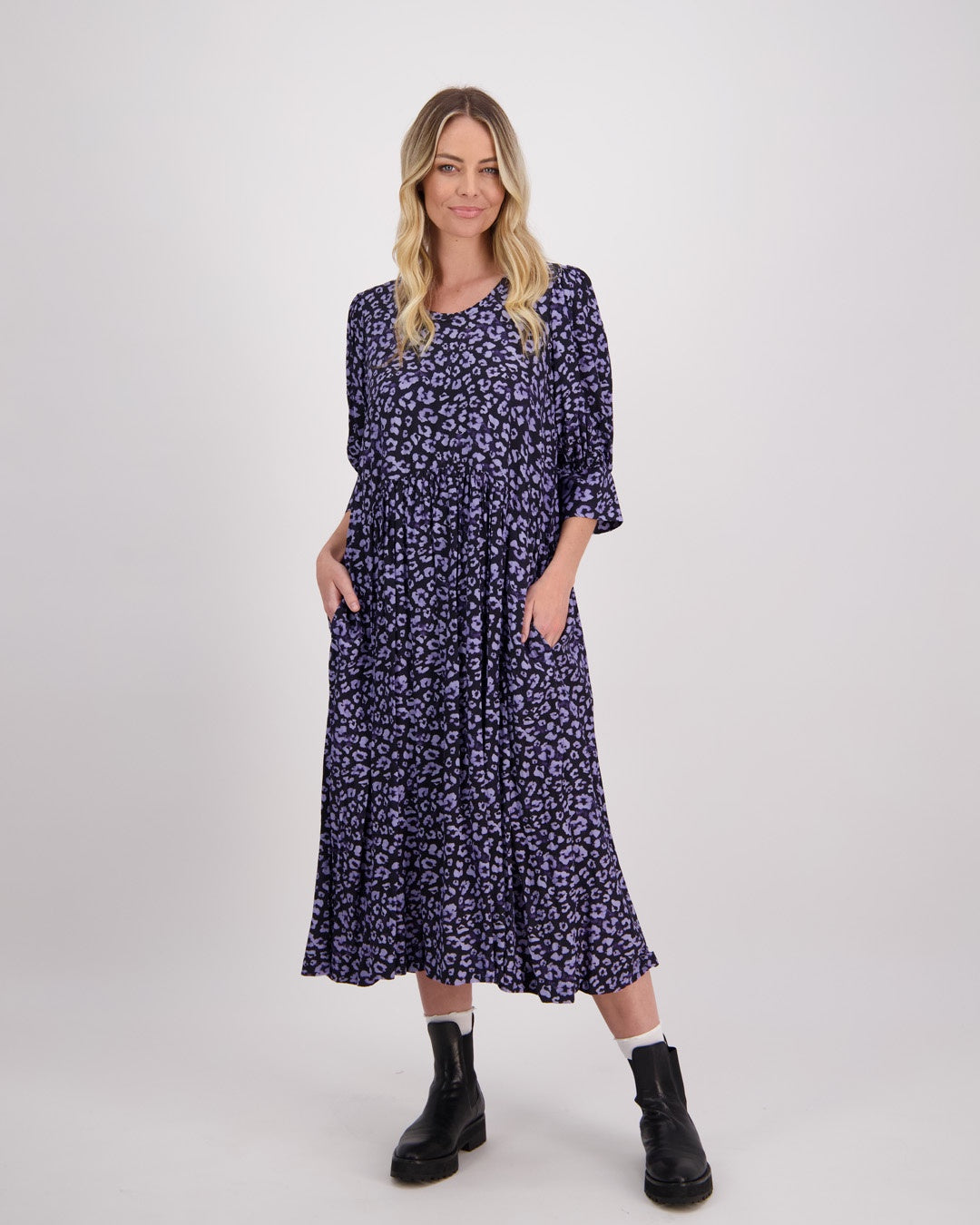 Briarwood Heather Dress Blue Animal