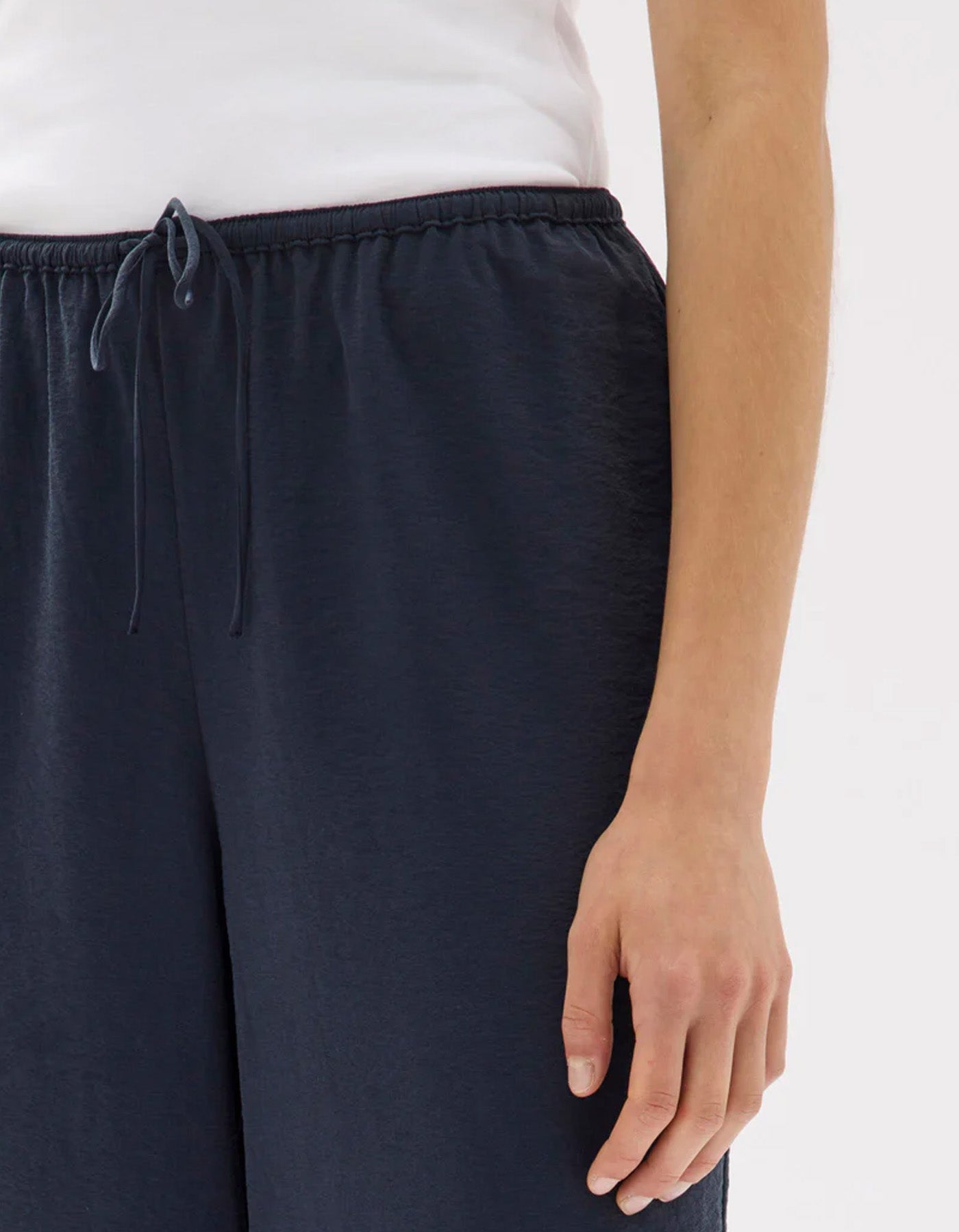 Assembly Label Heather Silk Blend Pant Navy