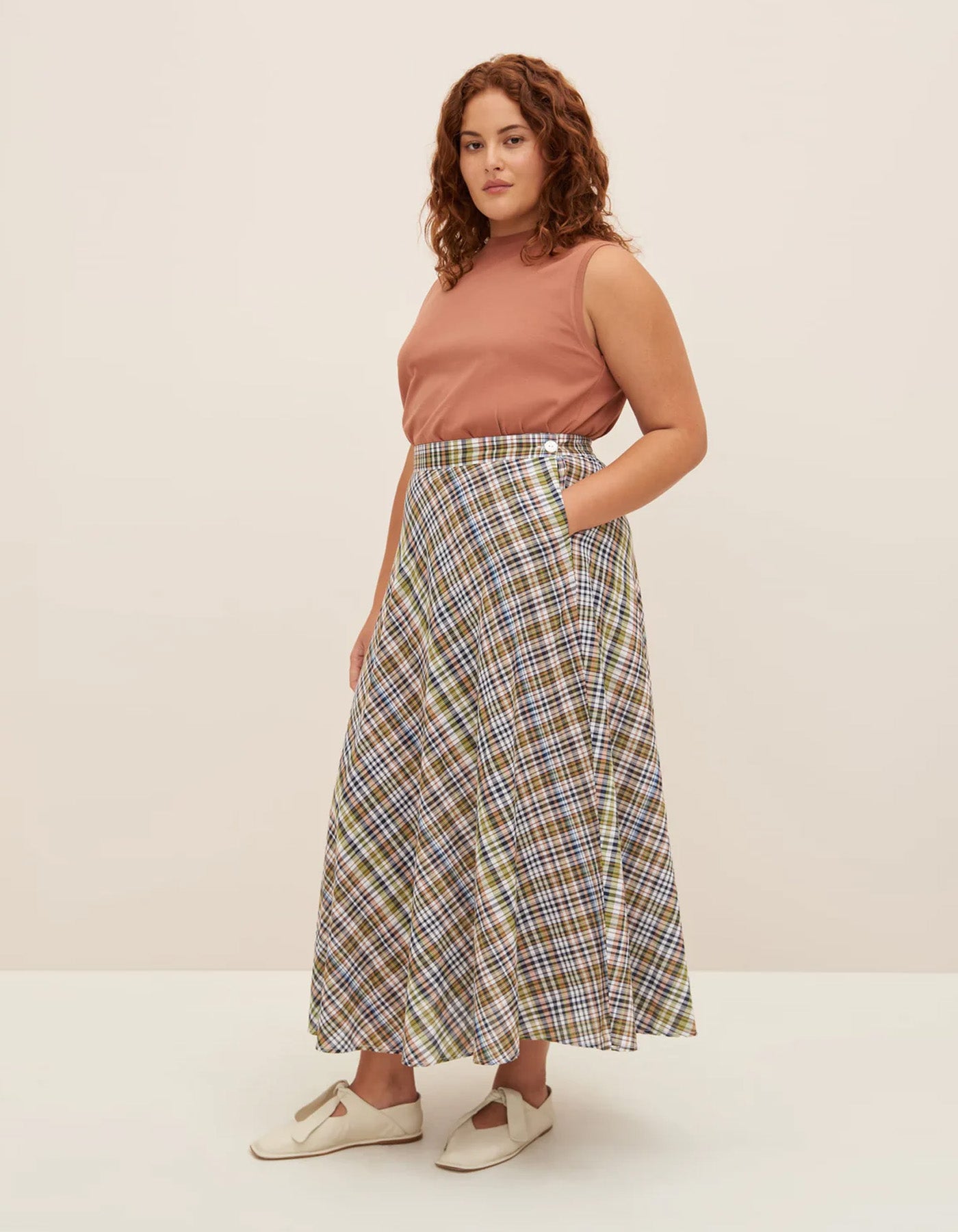 Kowtow Helene Skirt Vista Check