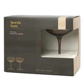 Here's How Lou Coupe Cocktail Glasses Set Of 2 Smoke