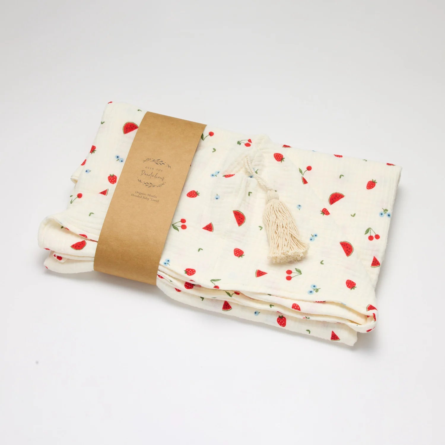 Over the Dandelion Hooded Towel Organic Muslin Sweet Pickings