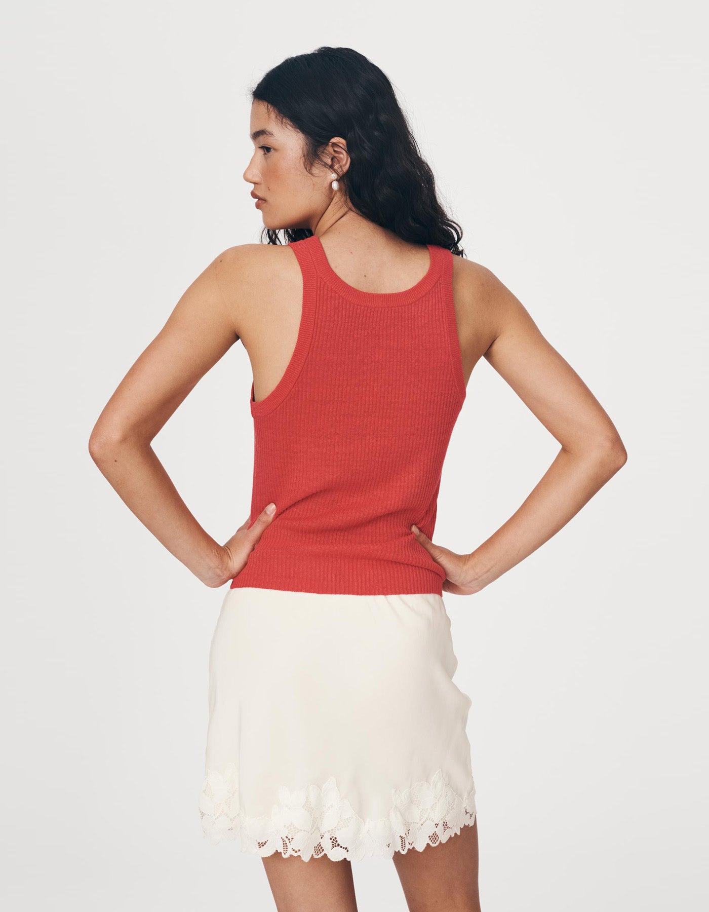 Rowie The Label Hubert Knit Tank Apple Red