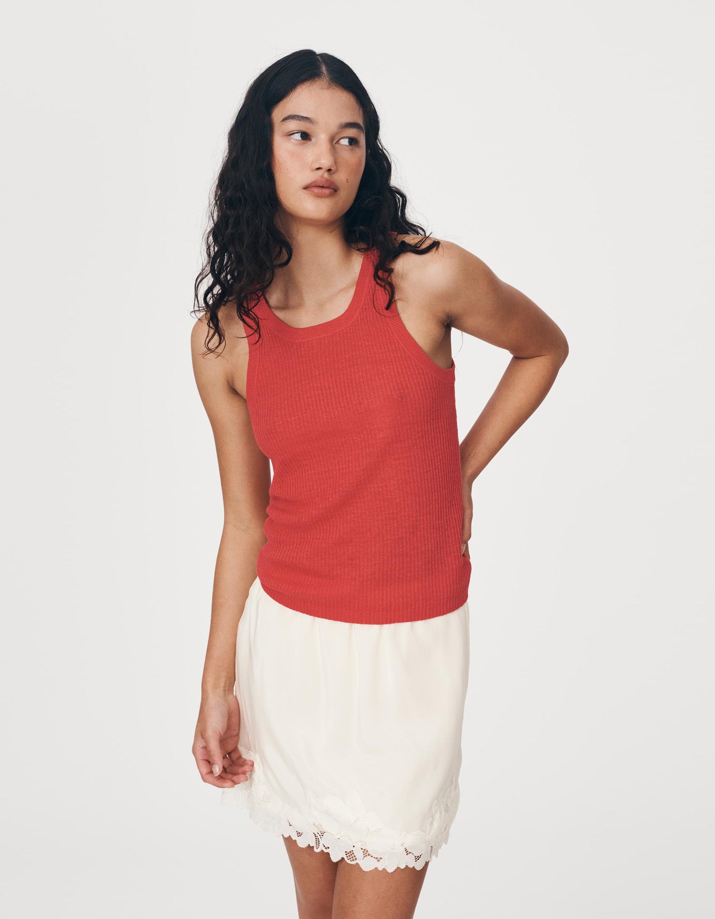 Rowie The Label Hubert Knit Tank Apple Red