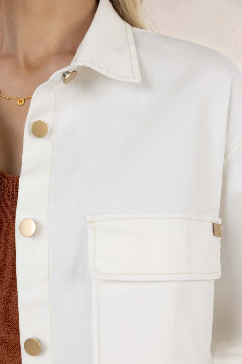 Humidity Ivy Denim Jacket Ivory