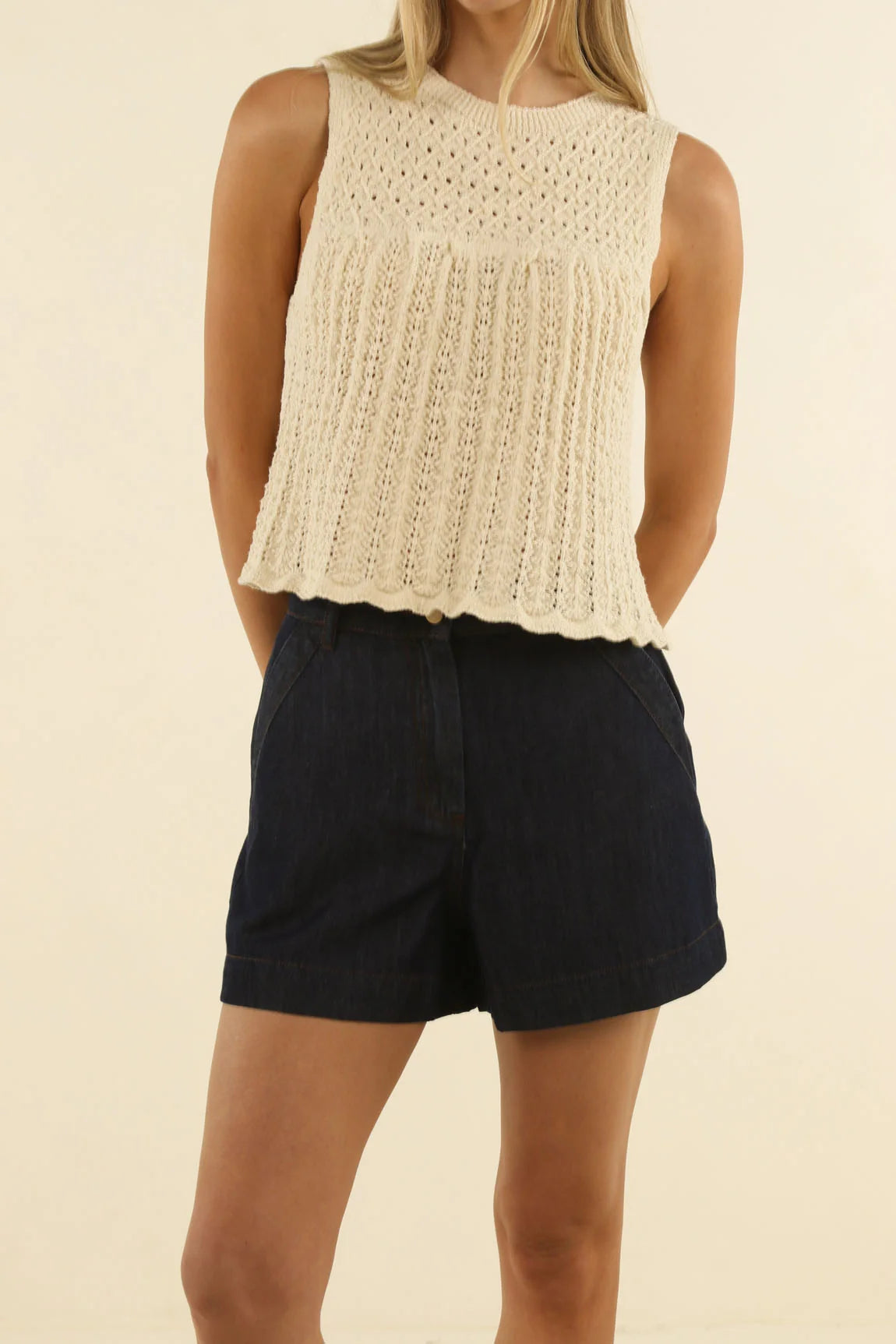 Humidity Ivy Denim Short Dark Blue