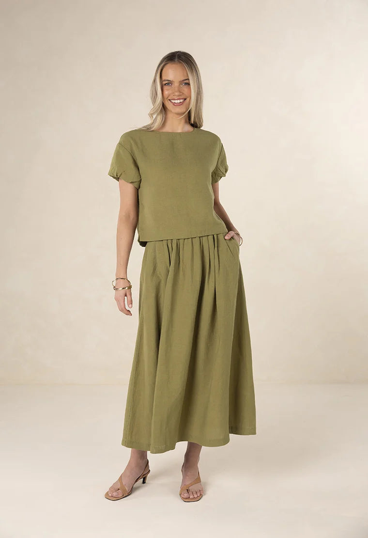 Humidity Sola Skirt Olive