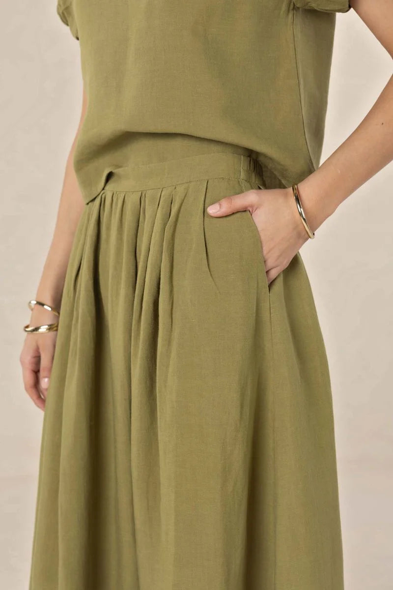 Humidity Sola Skirt Olive