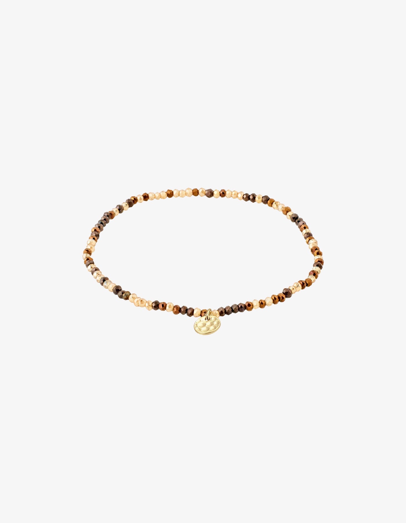 Pilgrim Indie Bracelet Brown Gold Plated