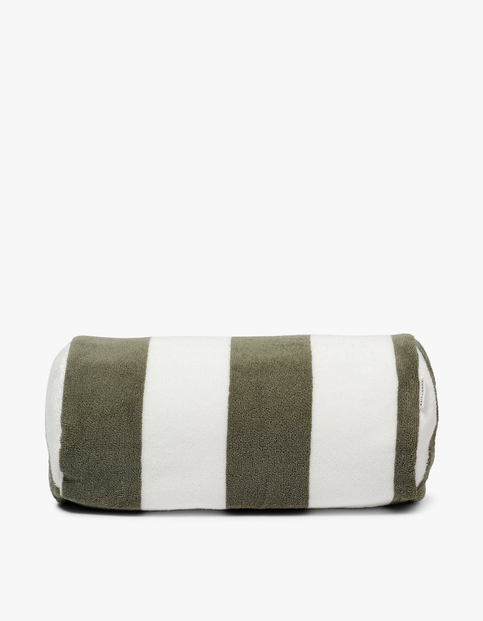Sunny Life Inflatable Beach Pillow The Vacay Olive Stripe
