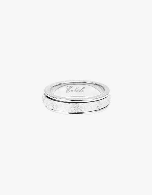 By Charlotte Breathe Spinning Meditation Ring Silver