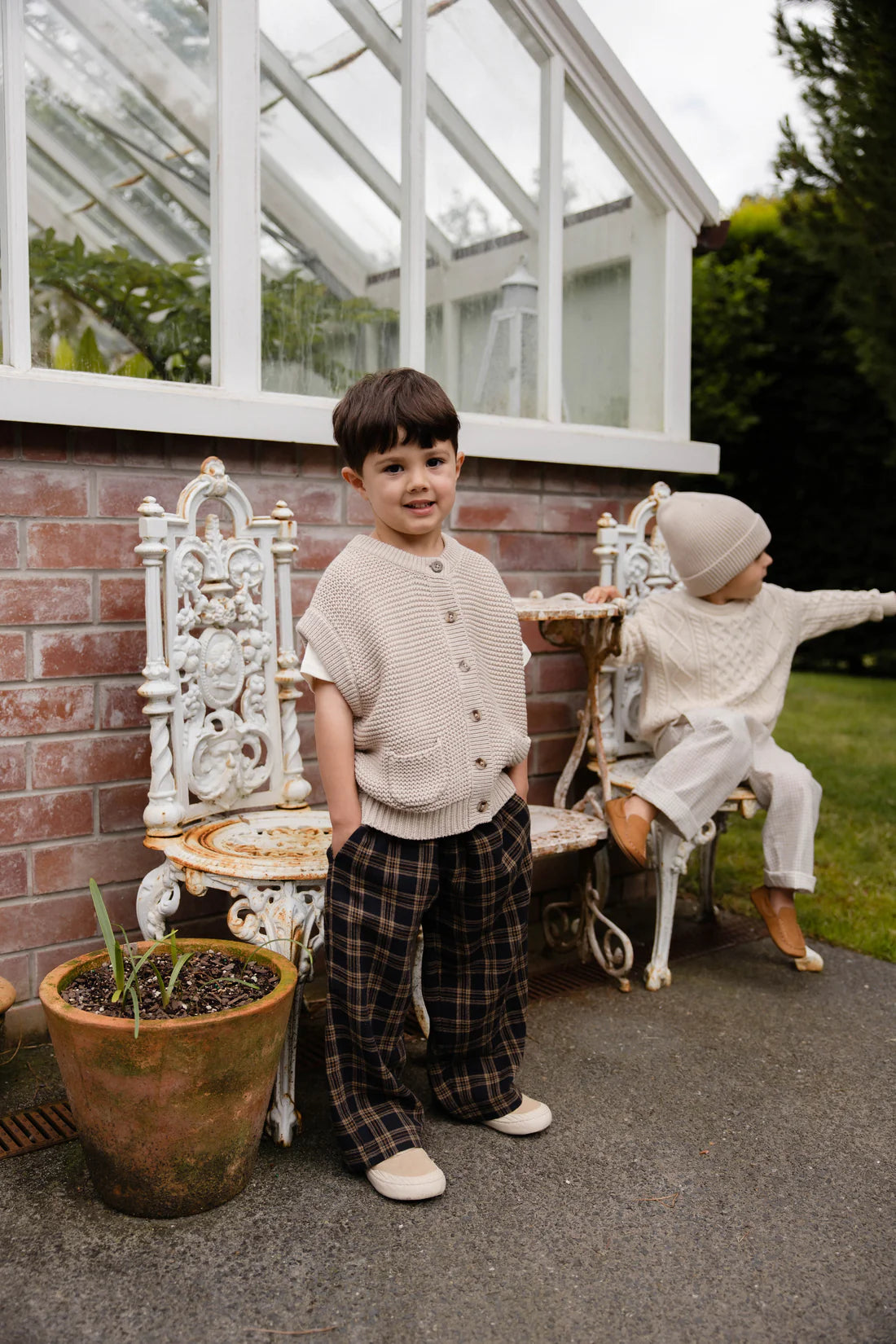 Jamie Kay Organic Cotton Kenji Pant - Woodland Check