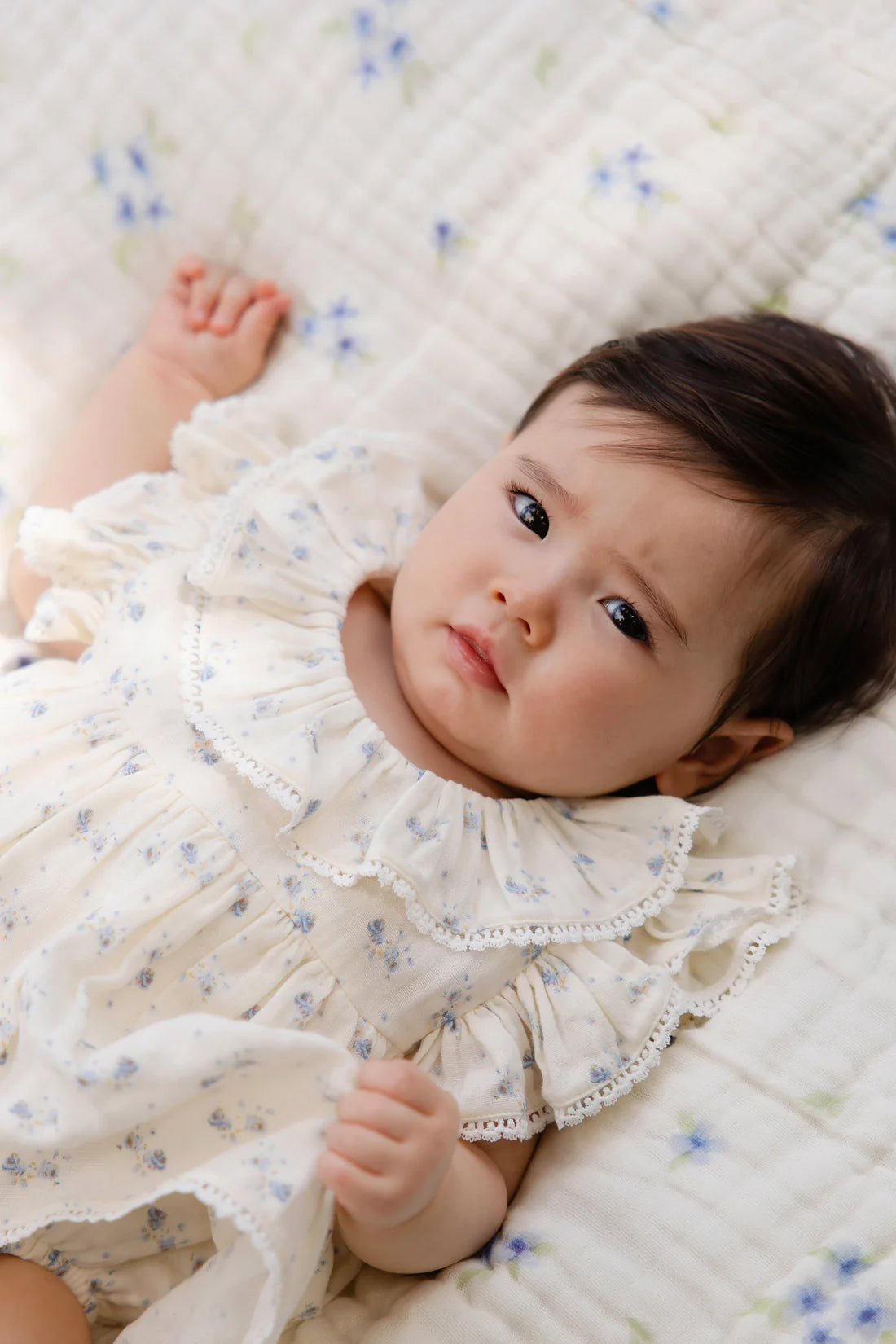 Jamie Kay Organic Cotton Muslin Frannie Playsuit - Molly Blue