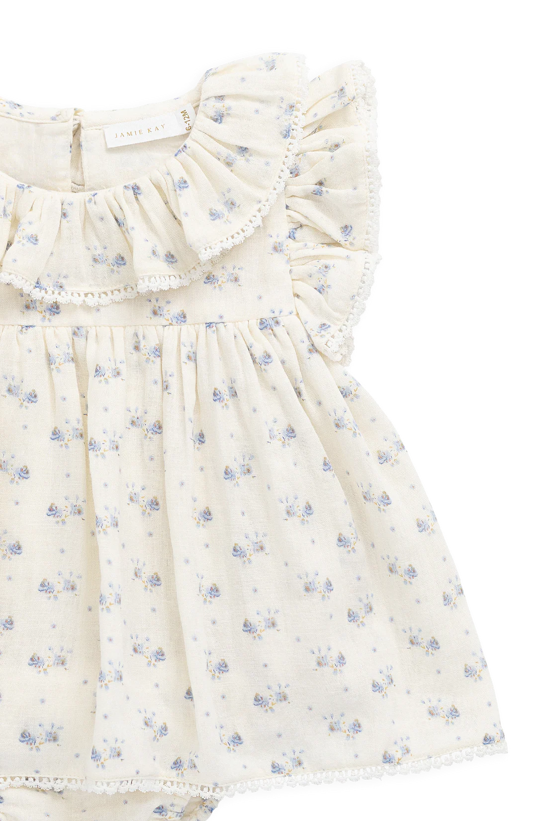Jamie Kay Organic Cotton Muslin Frannie Playsuit - Molly Blue