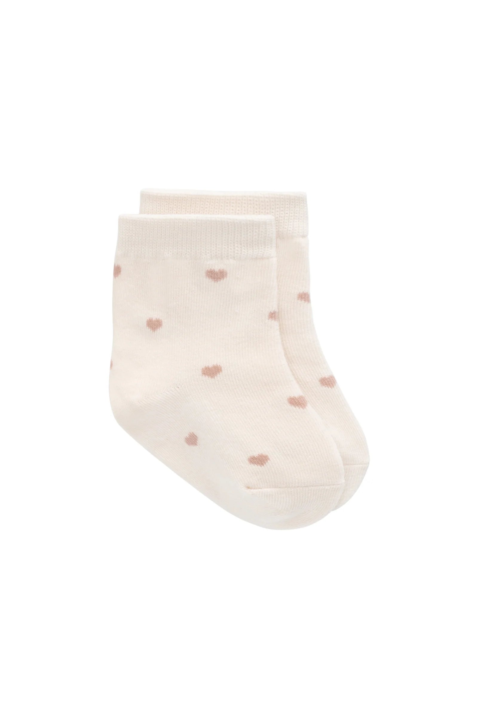 Jamie Kay Harlow Sock - Petite Heart Jacquard - Bridal Blush