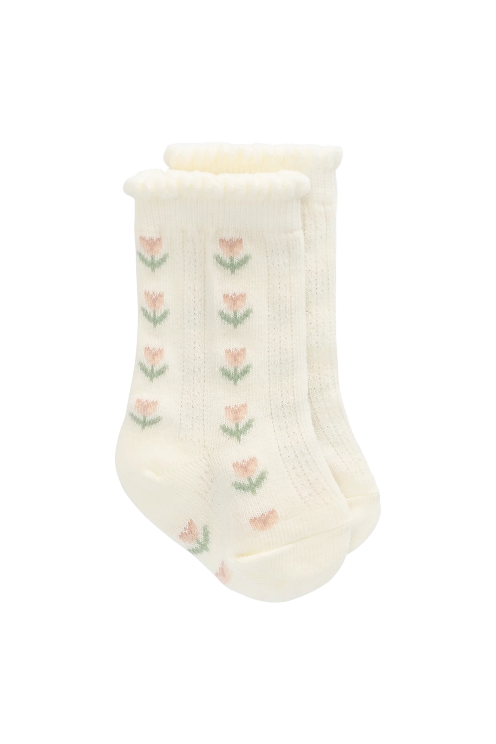 Jamie Kay Ines Knee High Sock - Ines Floral Egret