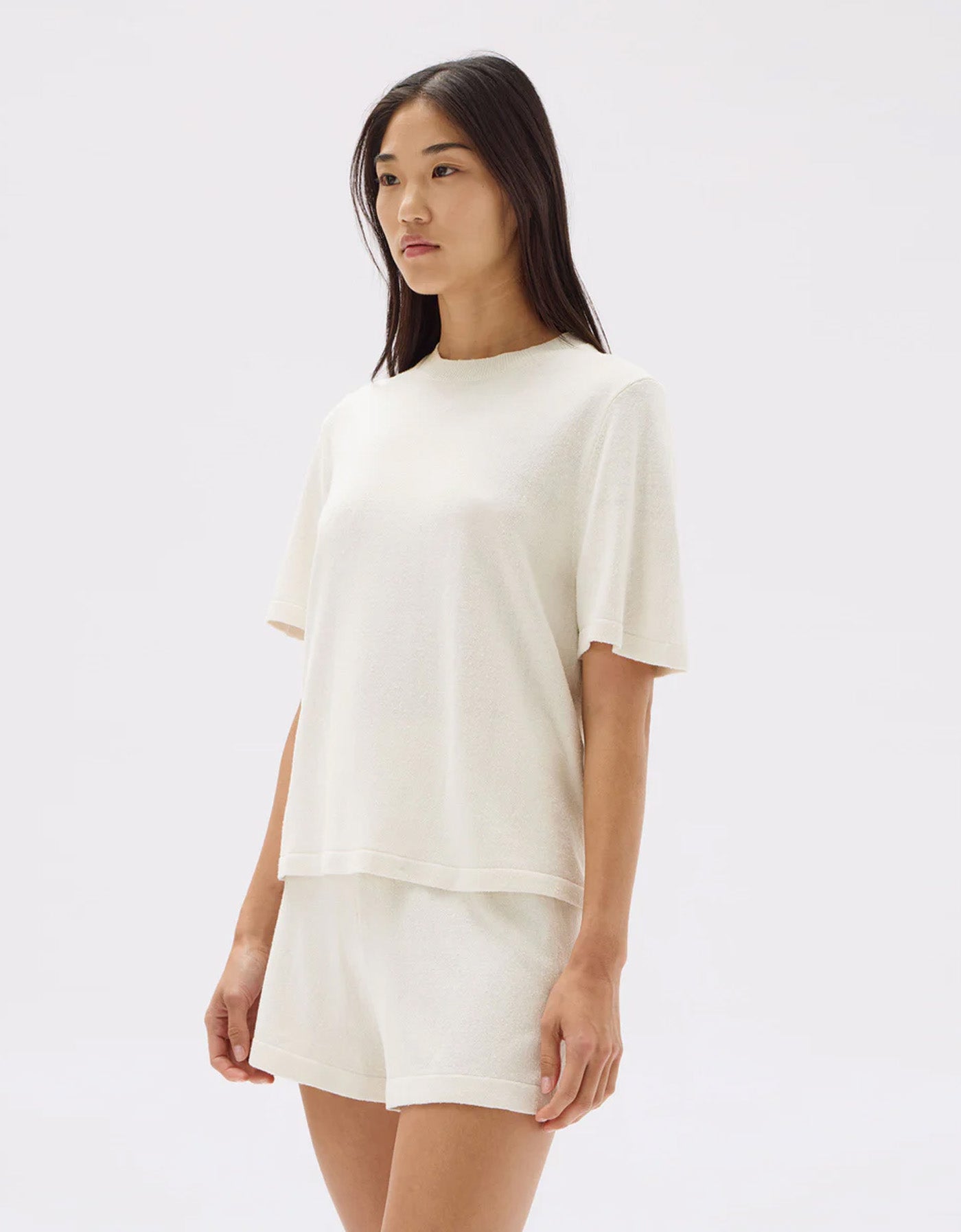 Assembly Label June Silk Knit Short Sleeve Tee